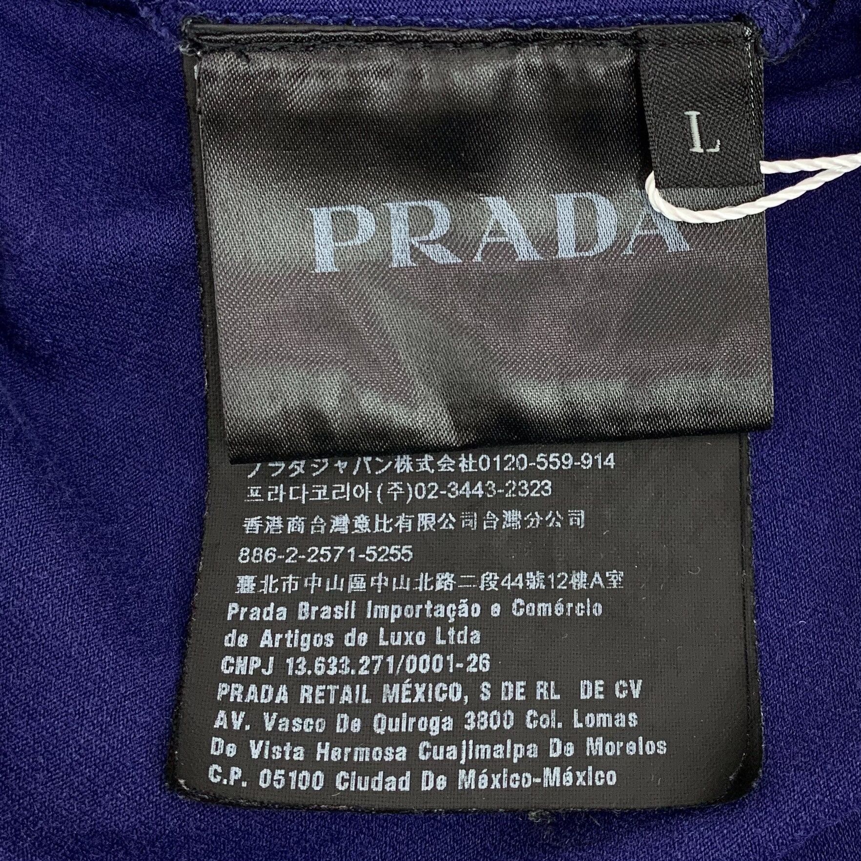 Prada Prada Cotton Blue T-Shirt L Men Size US L / EU 52-54 / 3 - 8 Thumbnail