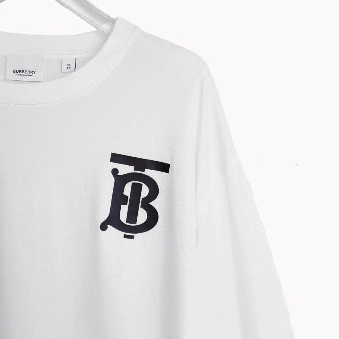 Burberry Burberry Cotton Printed White Hoodie XL Men Size US XL / EU 56 / 4 - 3 Thumbnail