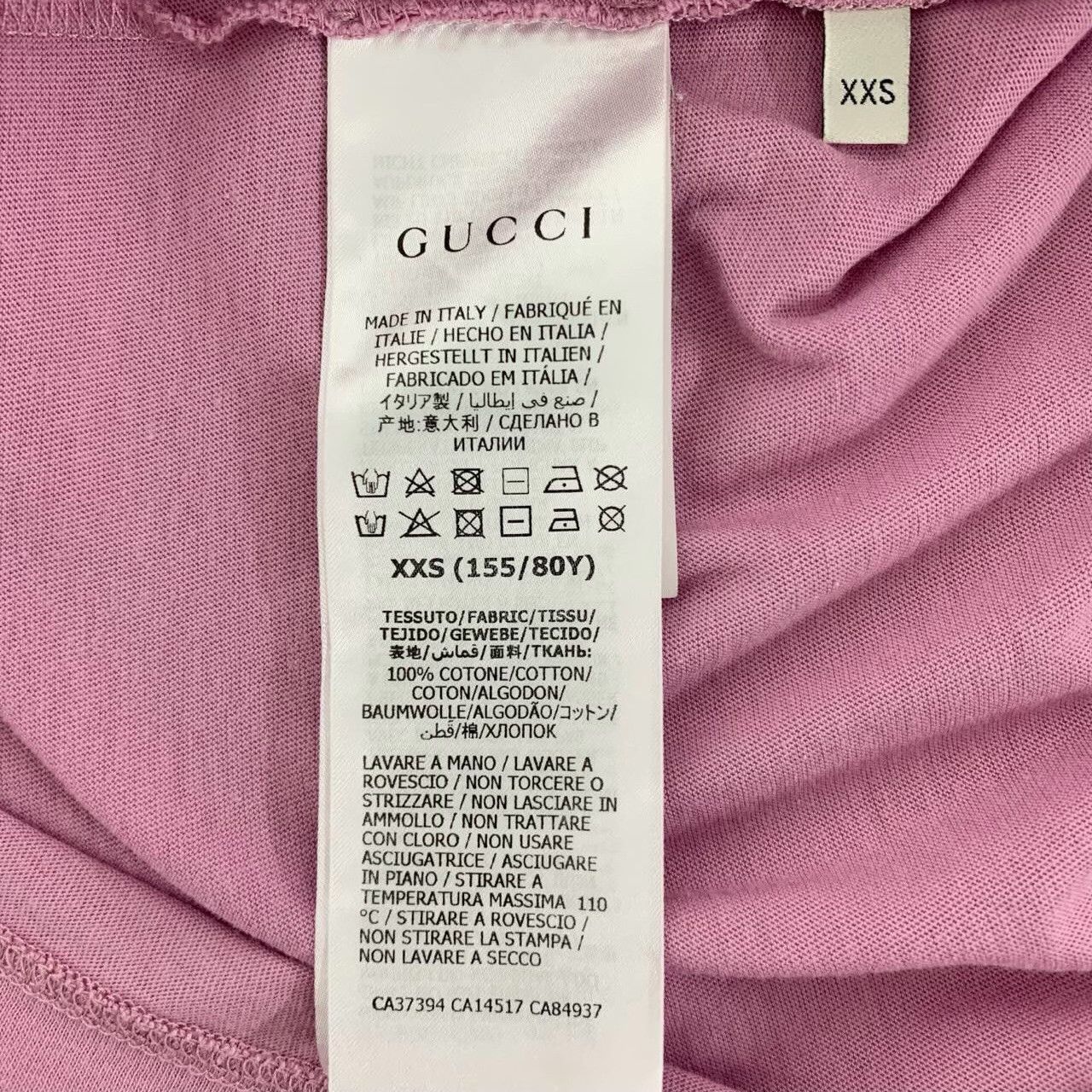Gucci Gucci Cotton Printed Pink T-Shirt XXS Women Size XXS / US 00 / IT 34 - 8 Thumbnail