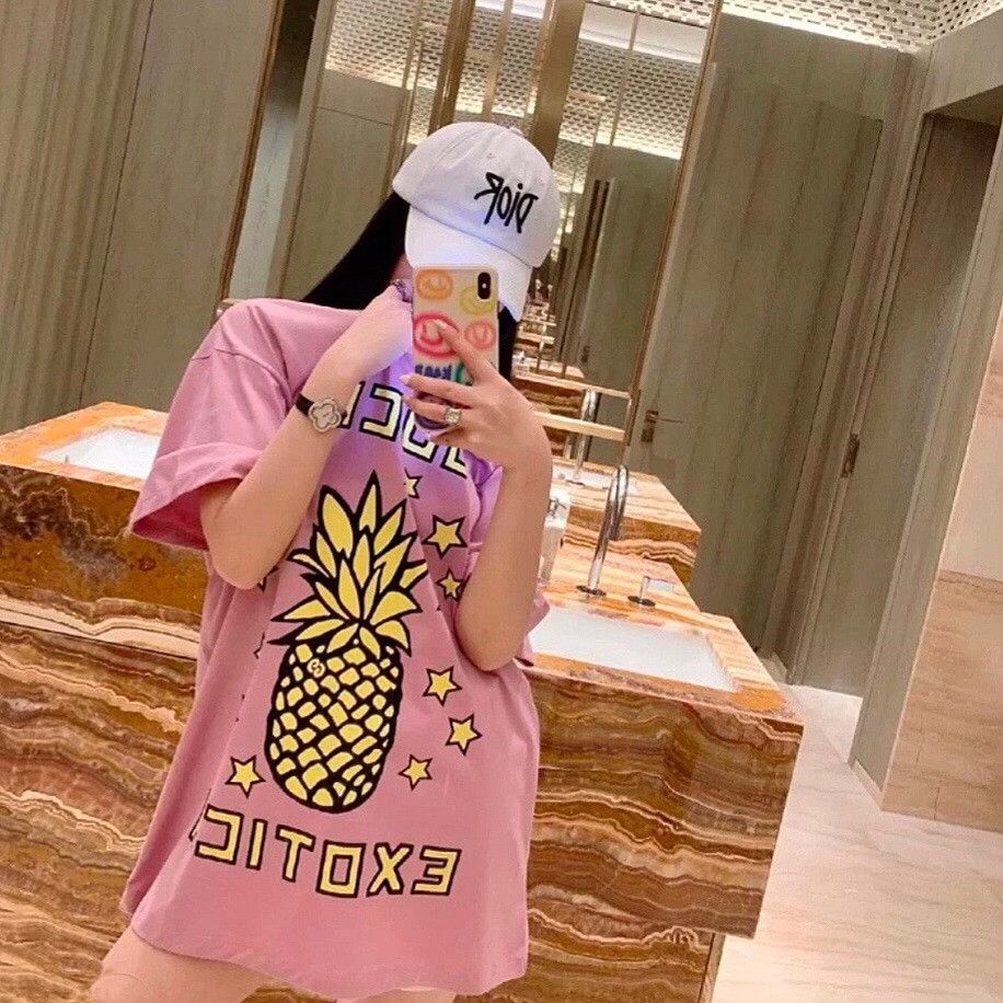 Gucci Gucci Cotton Printed Pink T-Shirt XXS Women Size XXS / US 00 / IT 34 - 9 Thumbnail