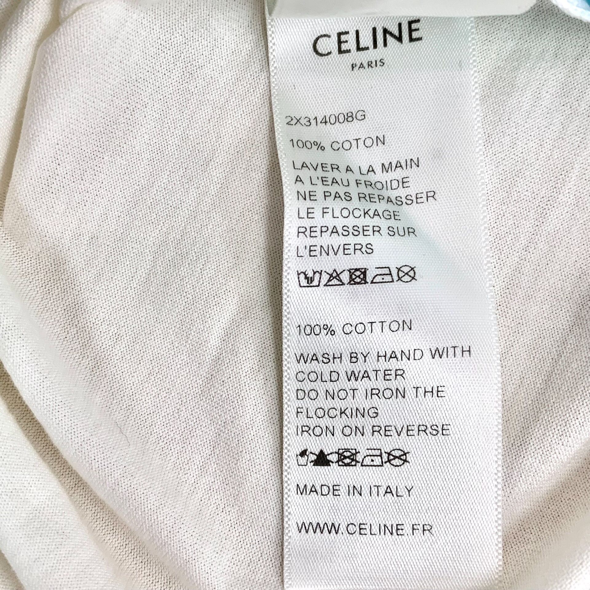 Celine Celine Cotton Printed White T-Shirt M Women Size M / US 6-8 / IT 42-44 - 8 Thumbnail