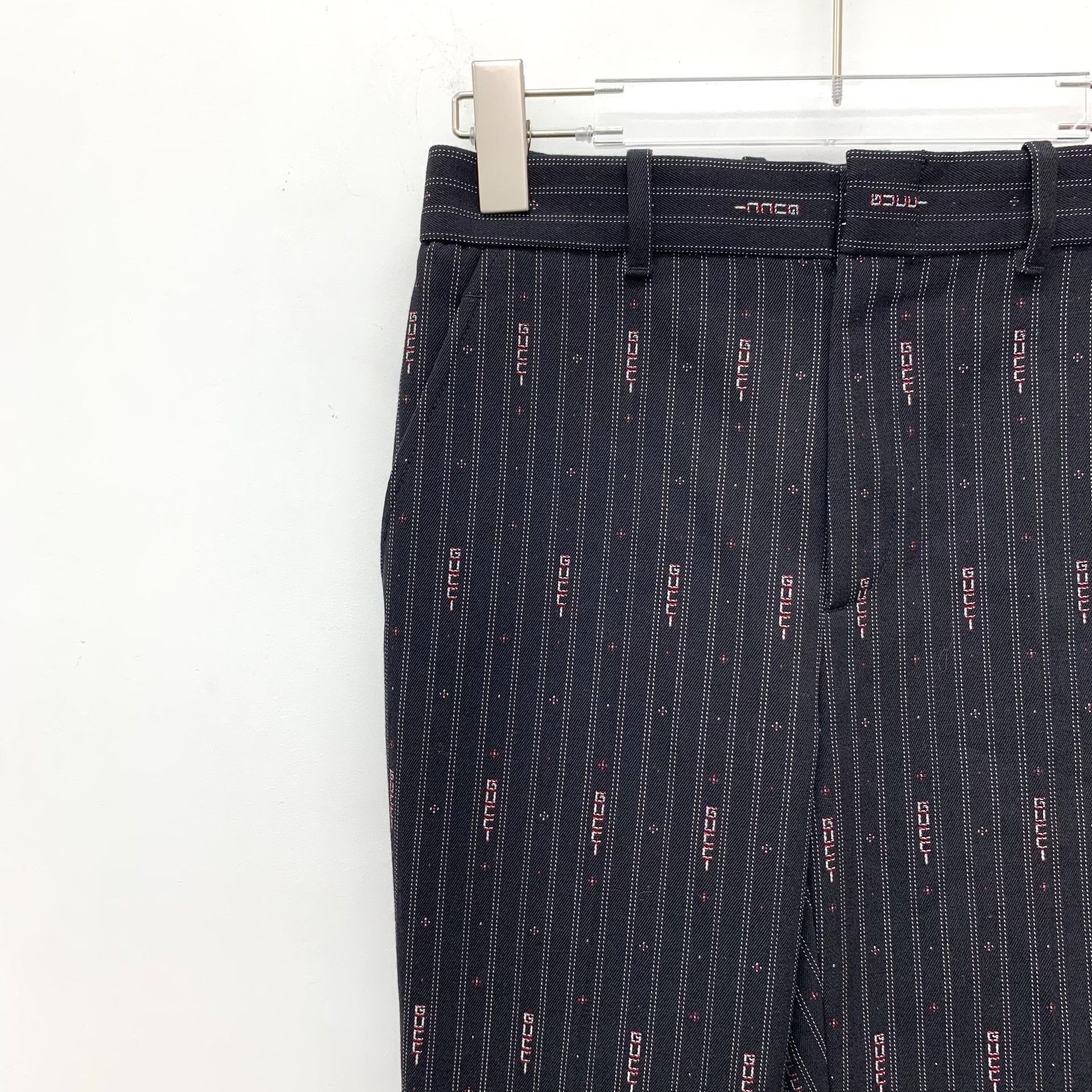 Gucci Gucci Retro Striped Black Jeans S Women Size 26" / US 2 / IT 38 - 3 Thumbnail