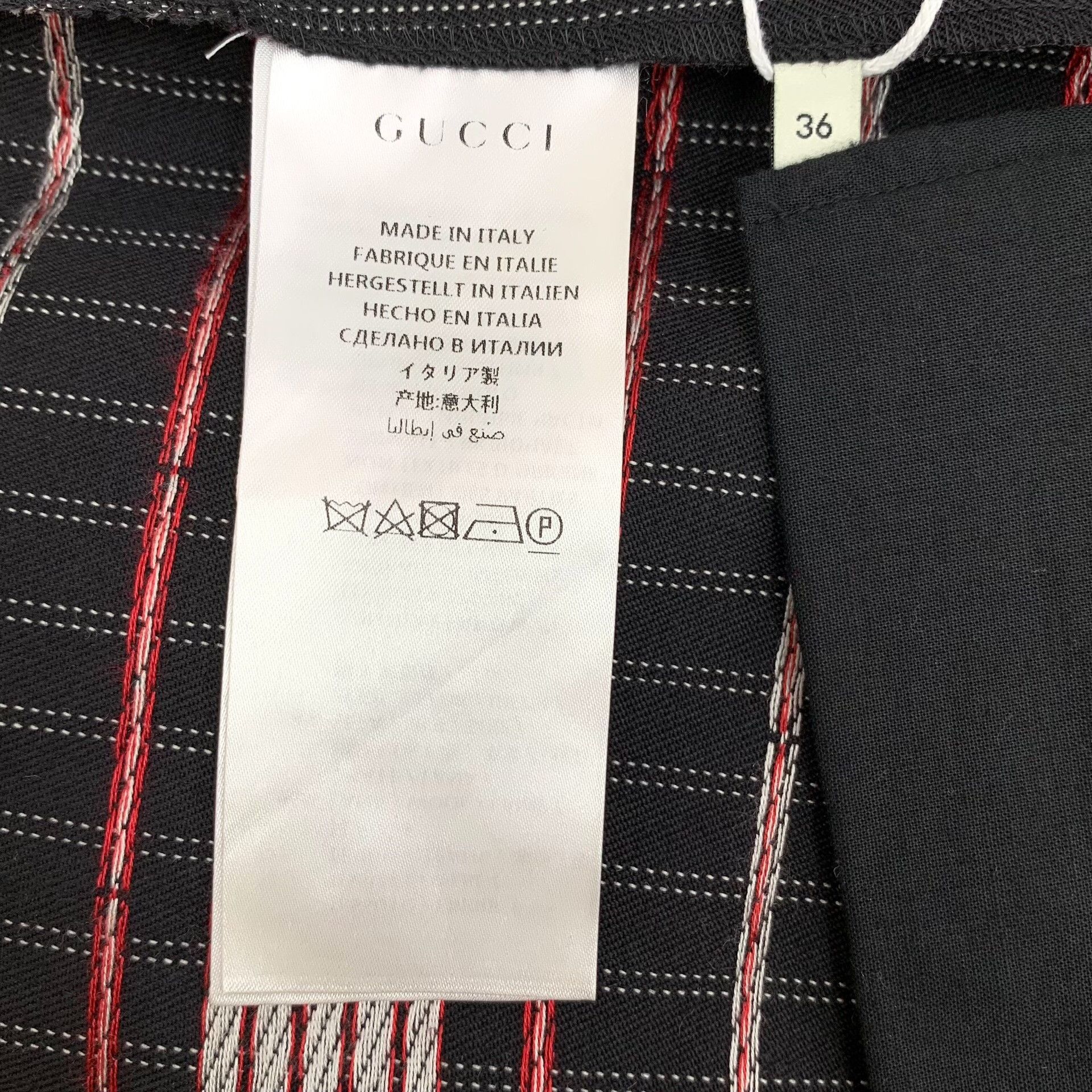 Gucci Gucci Retro Striped Black Jeans S Women Size 26" / US 2 / IT 38 - 7 Thumbnail