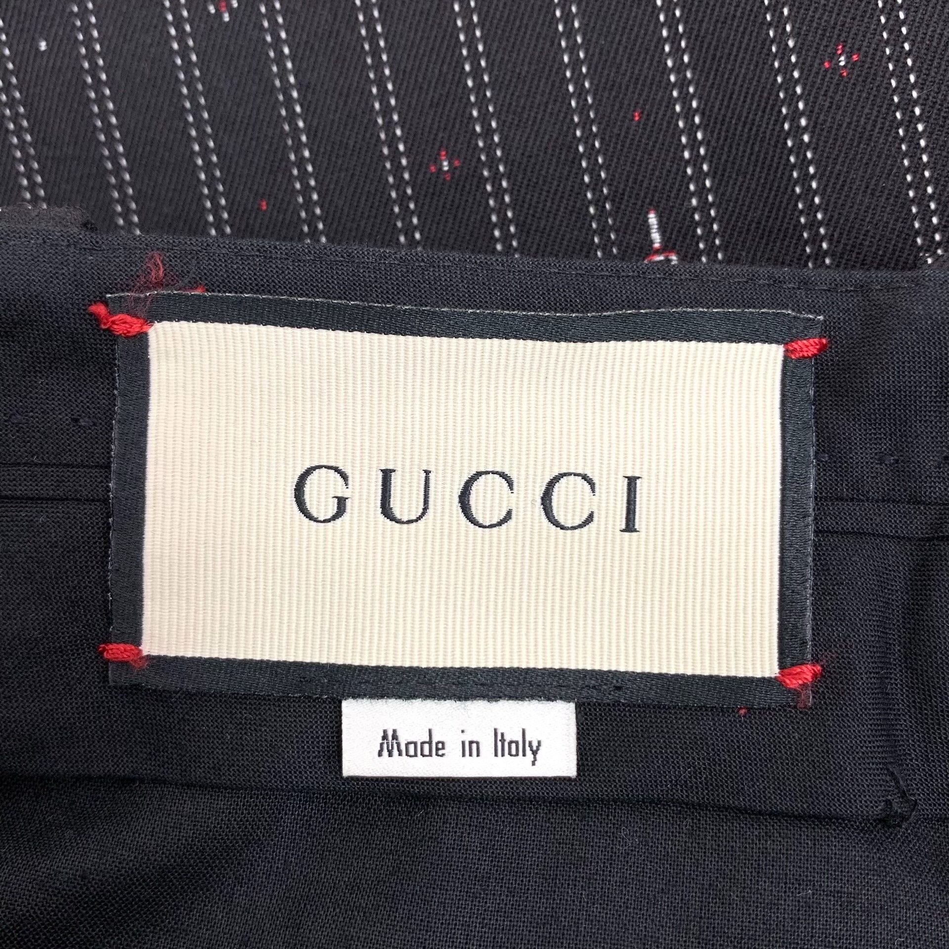 Gucci Gucci Retro Striped Black Jeans S Women Size 26" / US 2 / IT 38 - 6 Thumbnail