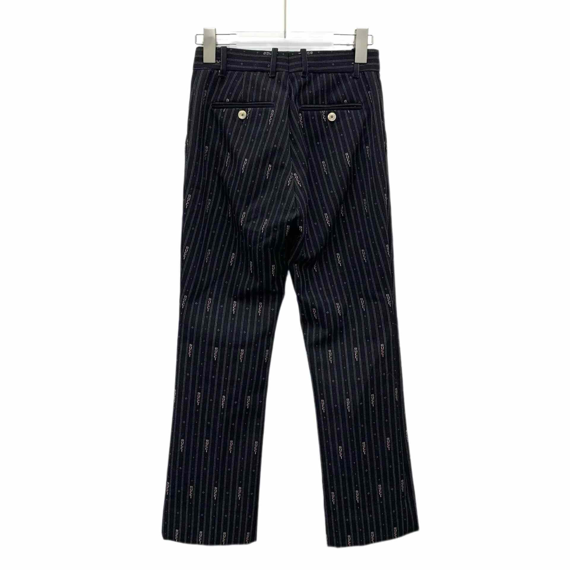 Gucci Gucci Retro Striped Black Jeans S Women Size 26" / US 2 / IT 38 - 2 Thumbnail