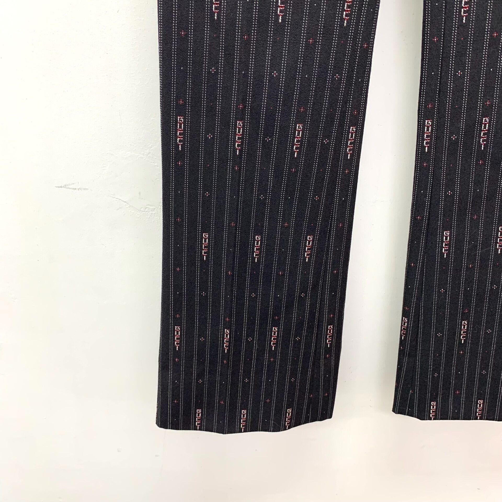 Gucci Gucci Retro Striped Black Jeans S Women Size 26" / US 2 / IT 38 - 5 Thumbnail