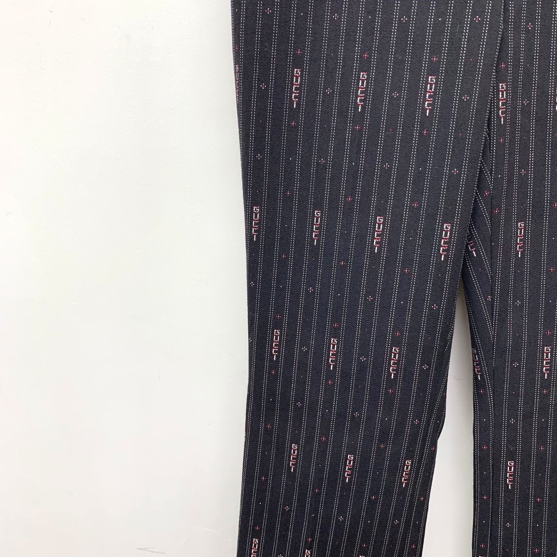 Gucci Gucci Retro Striped Black Jeans S Women Size 26" / US 2 / IT 38 - 4 Thumbnail