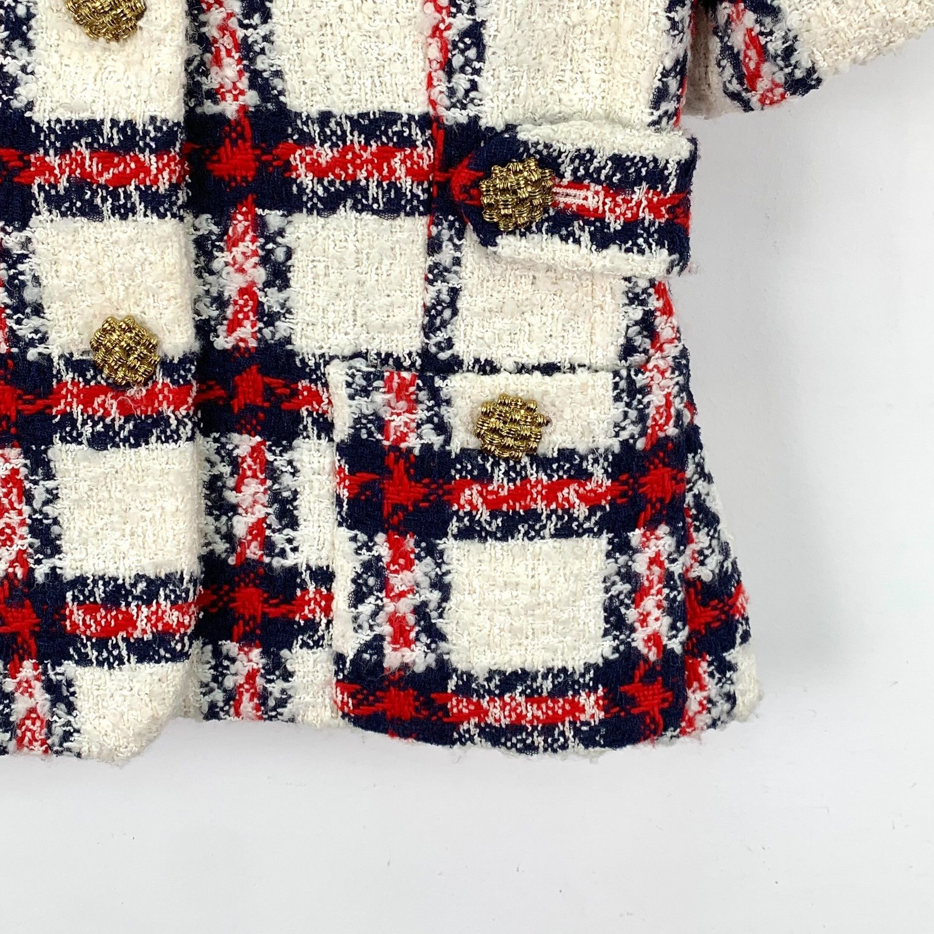 Gucci Gucci Knit Plaid Multi Jacket L Women Size L / US 10 / IT 46 - 4 Thumbnail