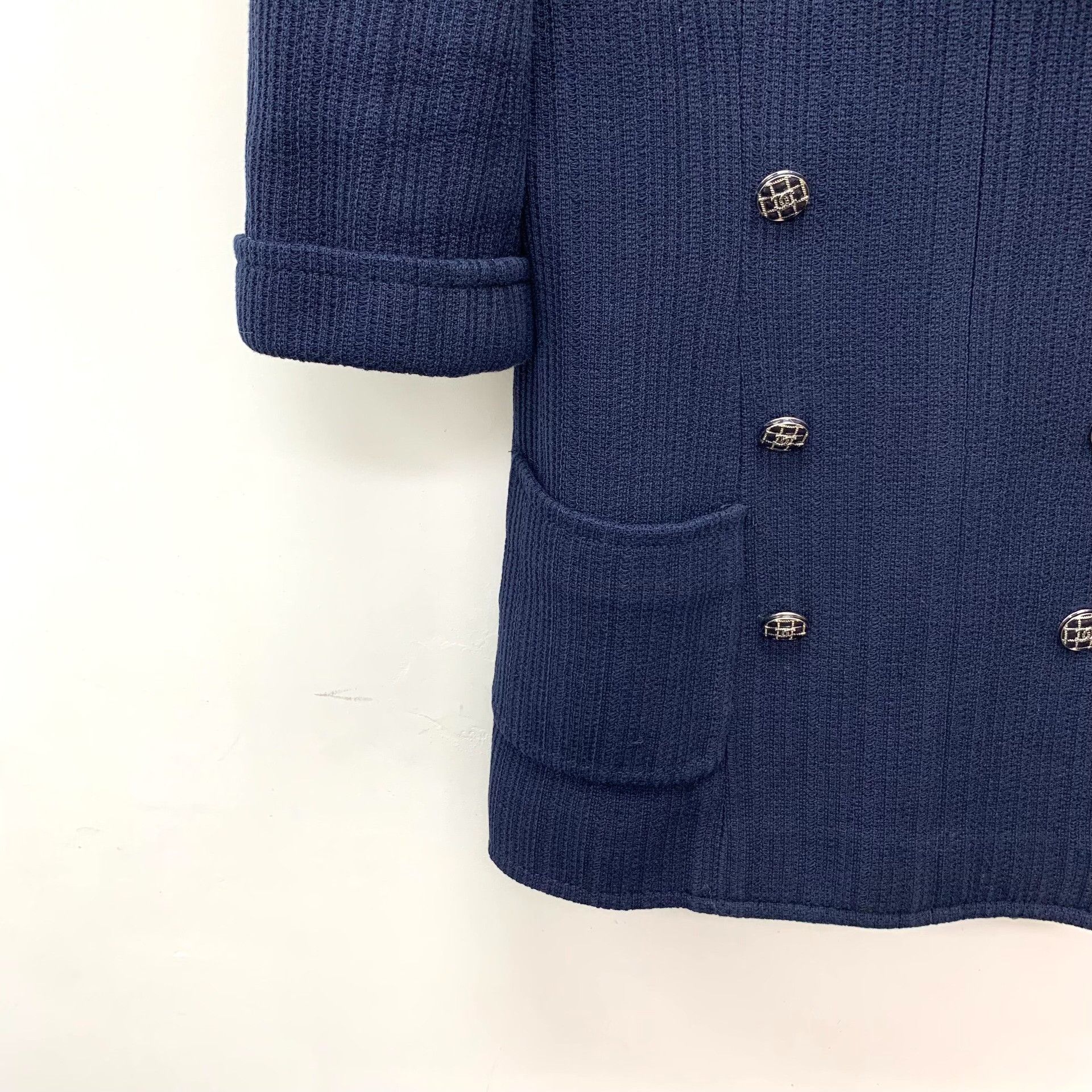 Chanel Chanel Cotton Blue Jacket L Women Size L / US 10 / IT 46 - 4 Thumbnail