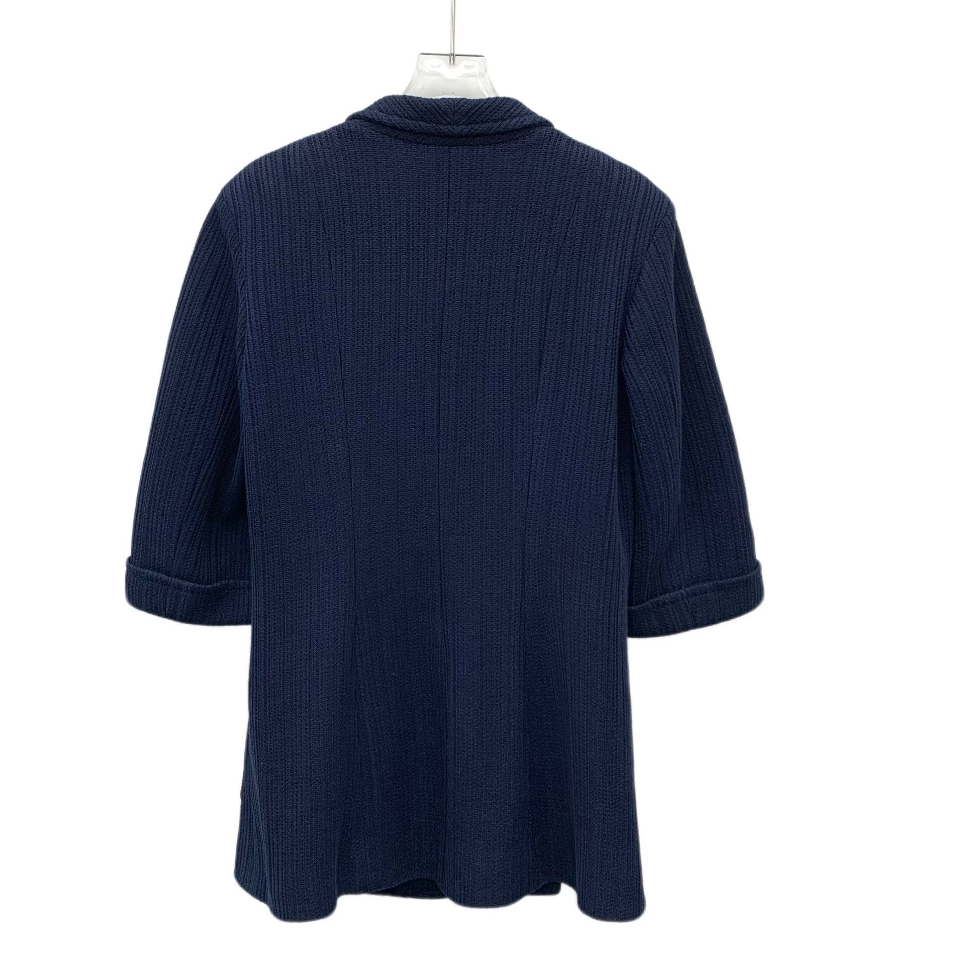 Chanel Chanel Cotton Blue Jacket L Women Size L / US 10 / IT 46 - 2 Thumbnail