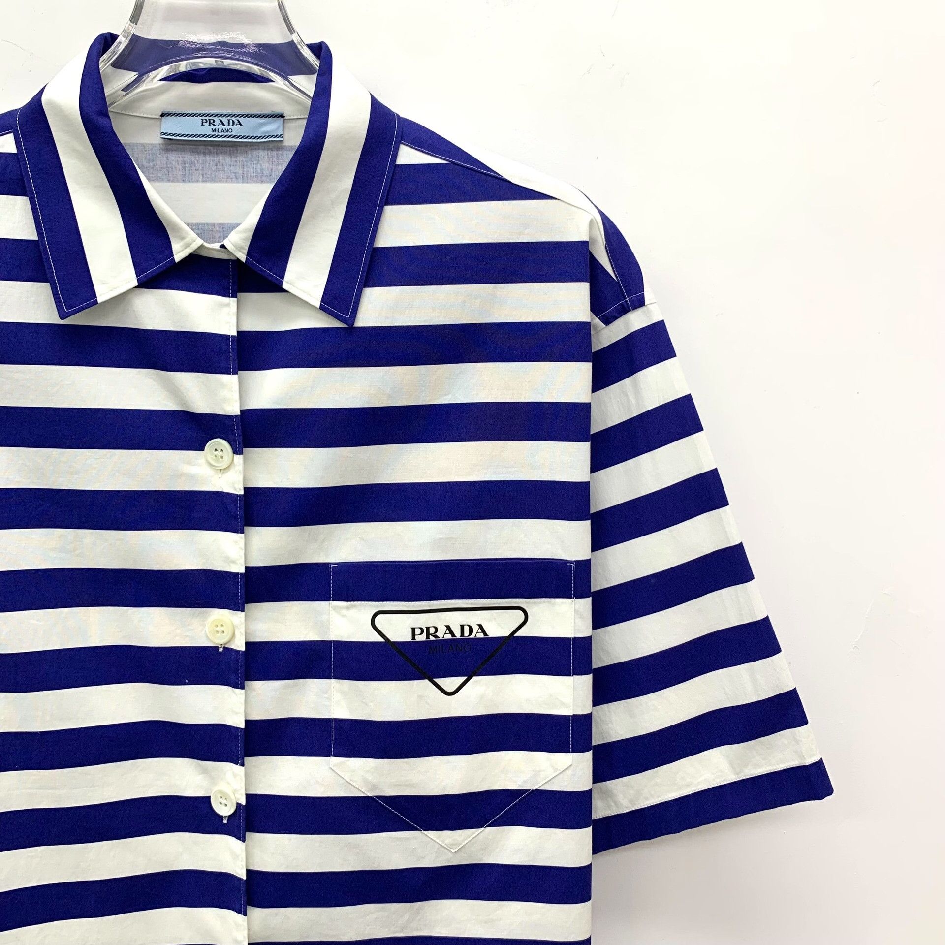 Prada Prada Cotton Striped Multi Shirt L Men Size US L / EU 52-54 / 3 - 3 Thumbnail
