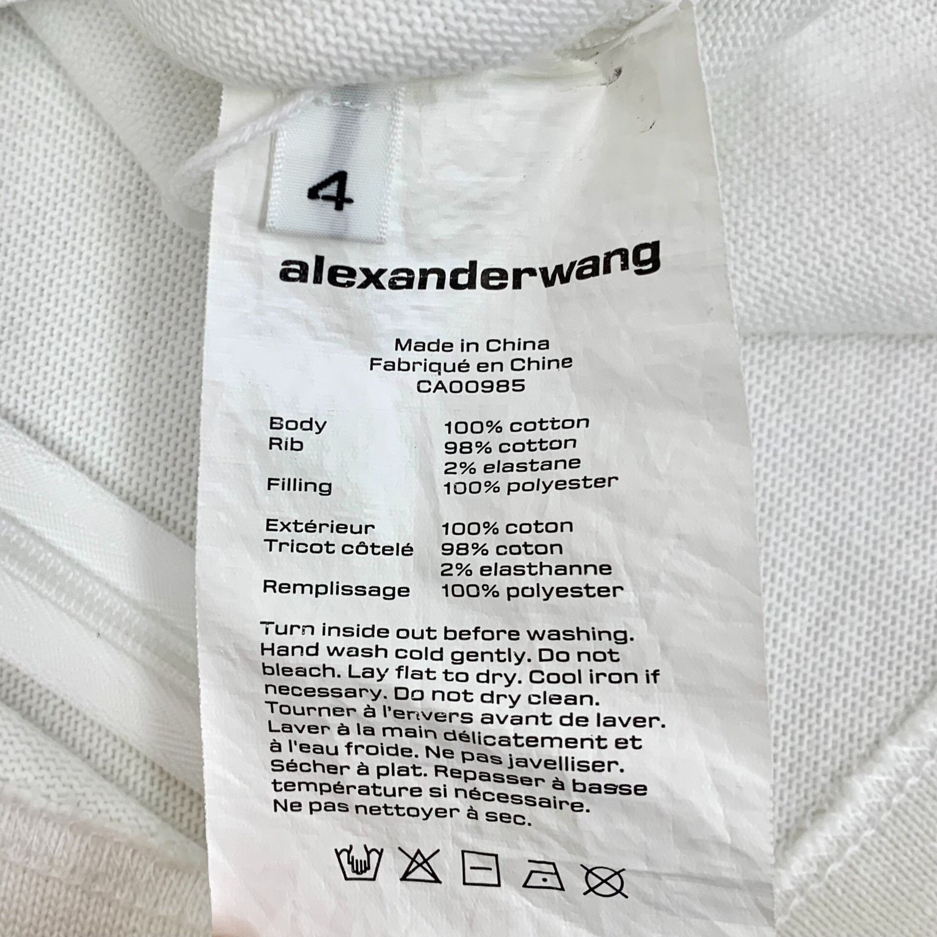 Alexander Wang Alexander Wang White T-Shirt 4 Women Size XS / US 0-2 / IT 36-38 - 7 Thumbnail