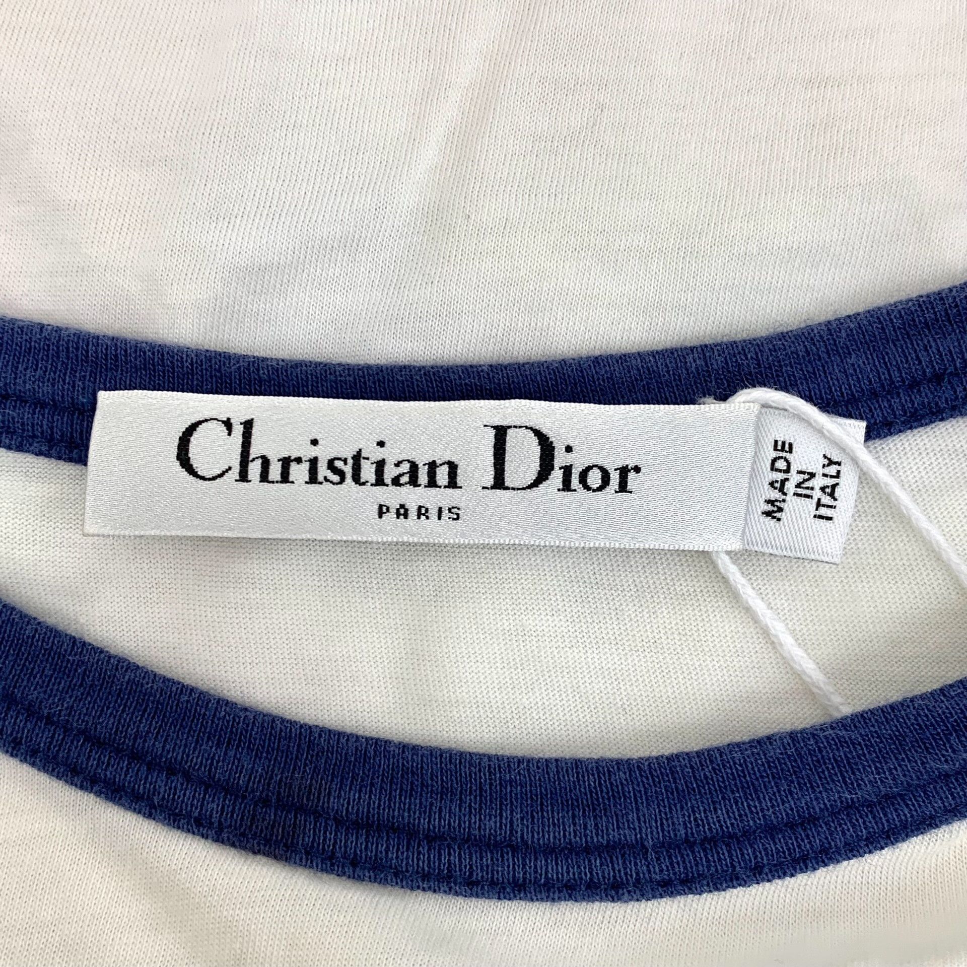 Dior Dior Cotton Printed White T-Shirt S Women Size S / US 4 / IT 40 - 6 Thumbnail