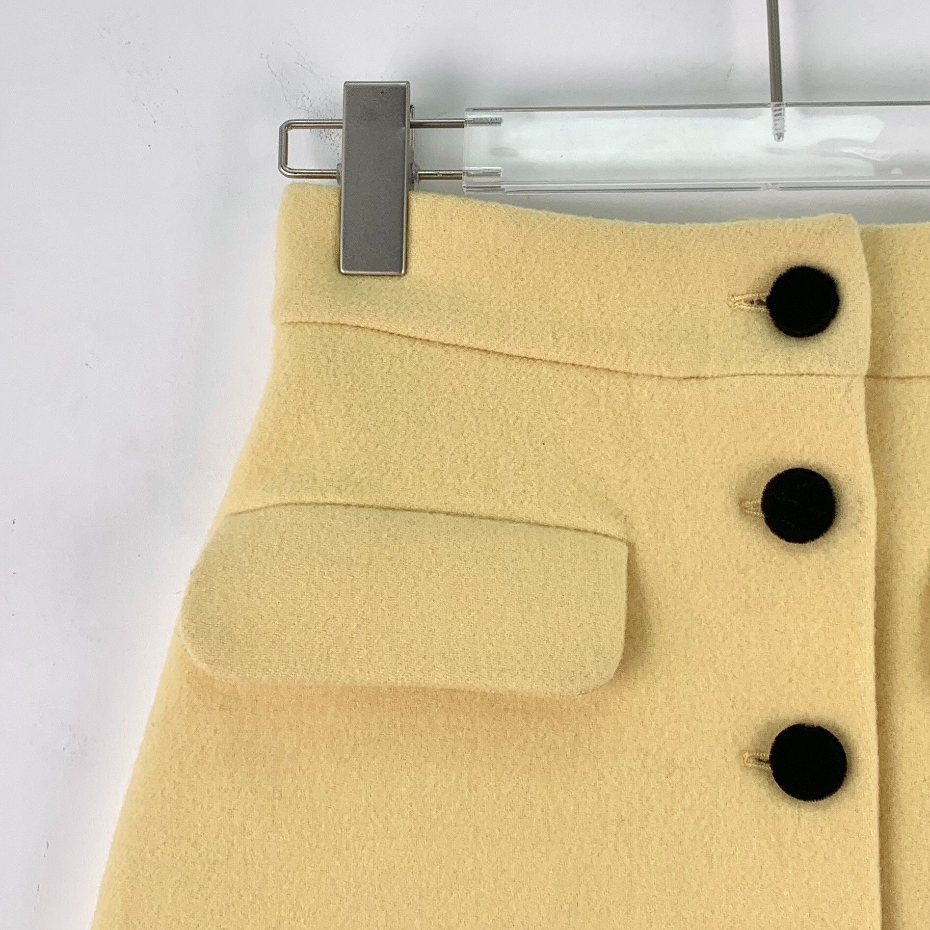 Miu Miu Miu Miu Casual Wool Yellow Skirt S Women Size 26" / US 2 / IT 38 - 3 Thumbnail