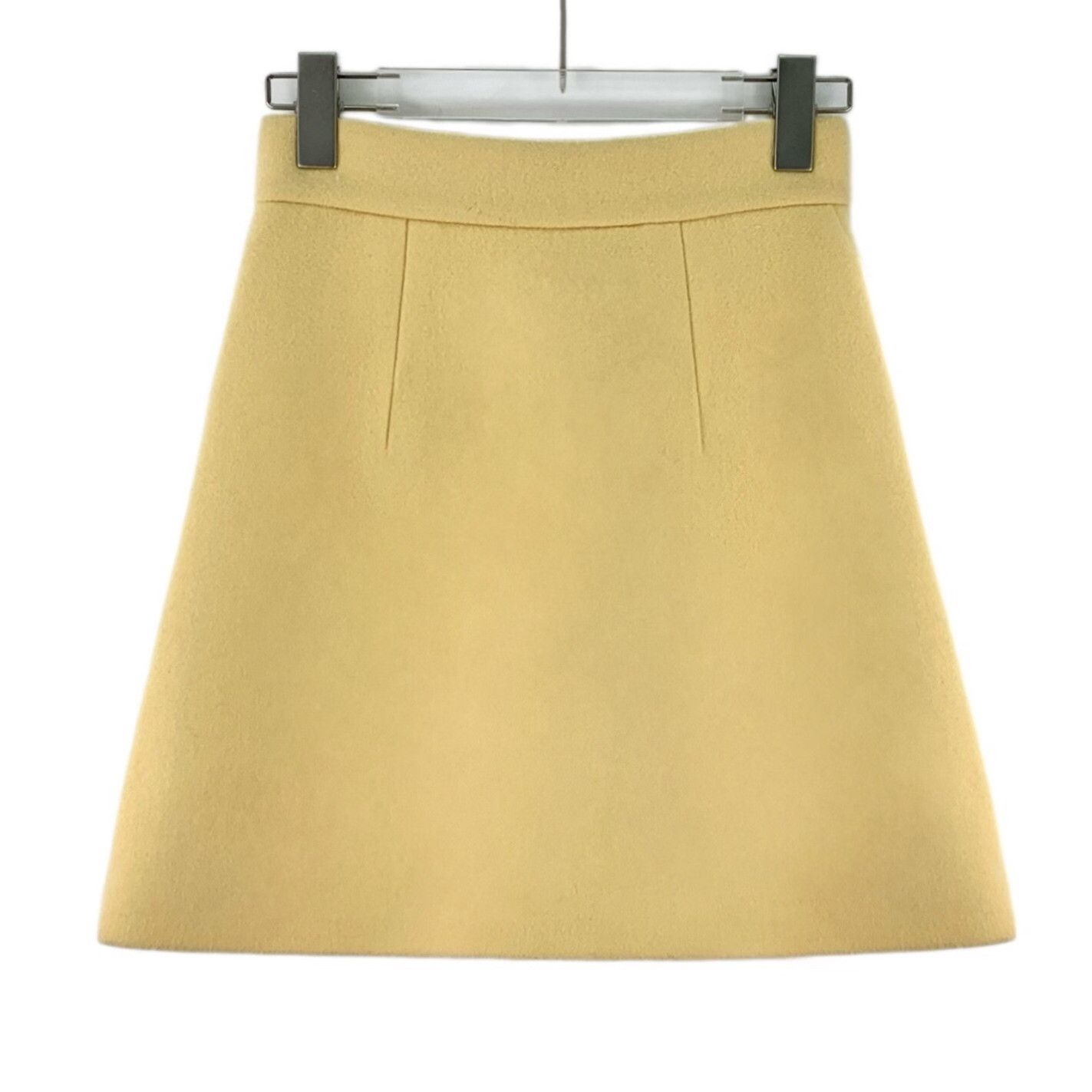 Miu Miu Miu Miu Casual Wool Yellow Skirt S Women Size 26" / US 2 / IT 38 - 2 Thumbnail
