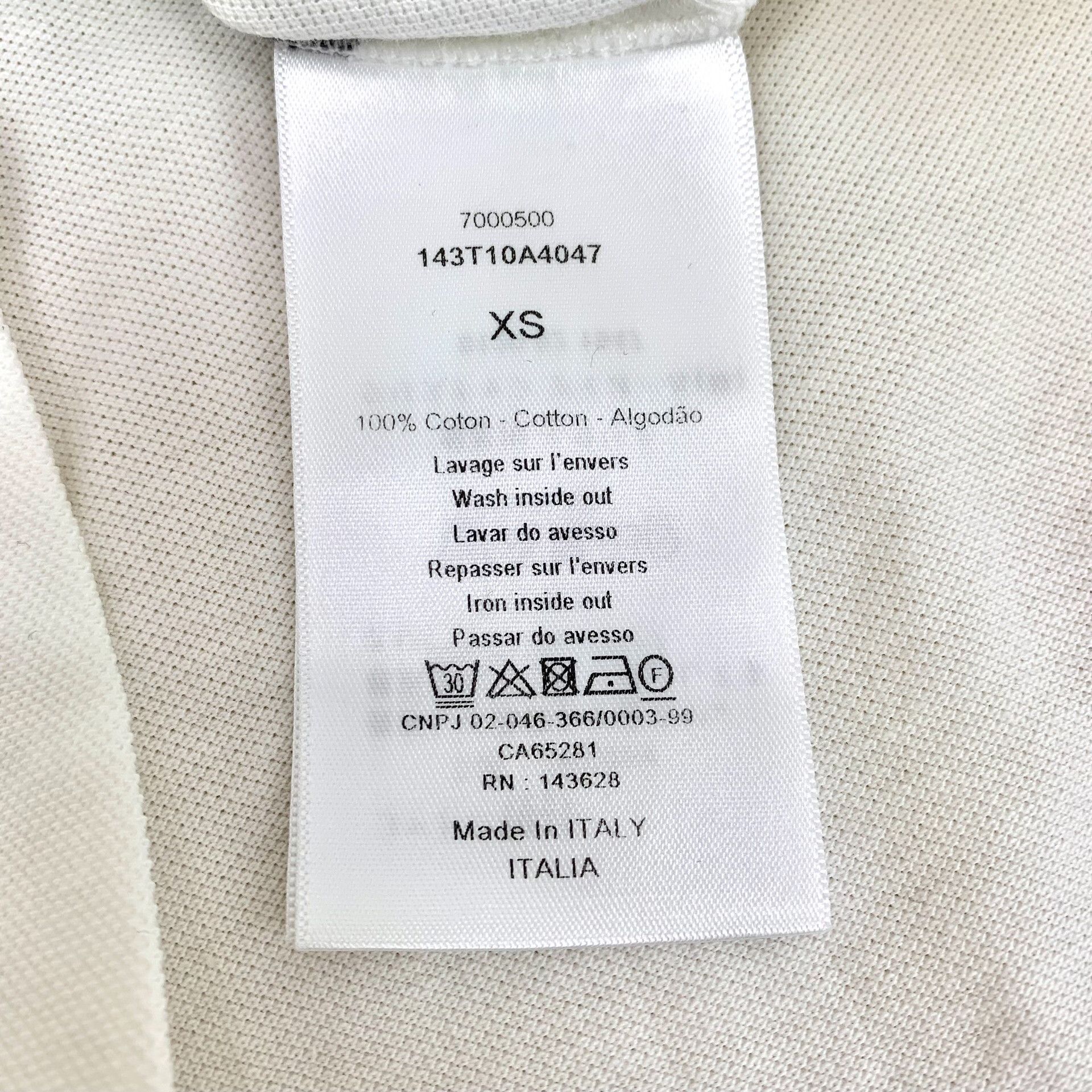 Dior Dior Retro Cotton White Polo XS Men Size US XS / EU 42 / 0 - 7 Thumbnail