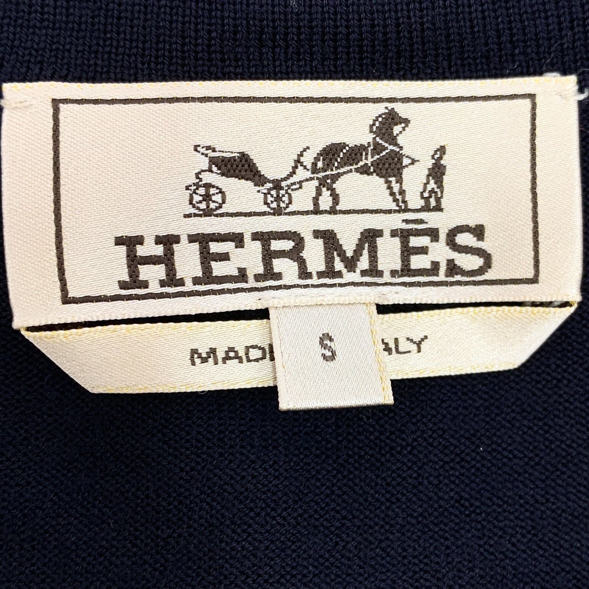 Hermes Hermes Leather Wool Blue Sweater S Women Size S / US 4 / IT 40 - 6 Thumbnail