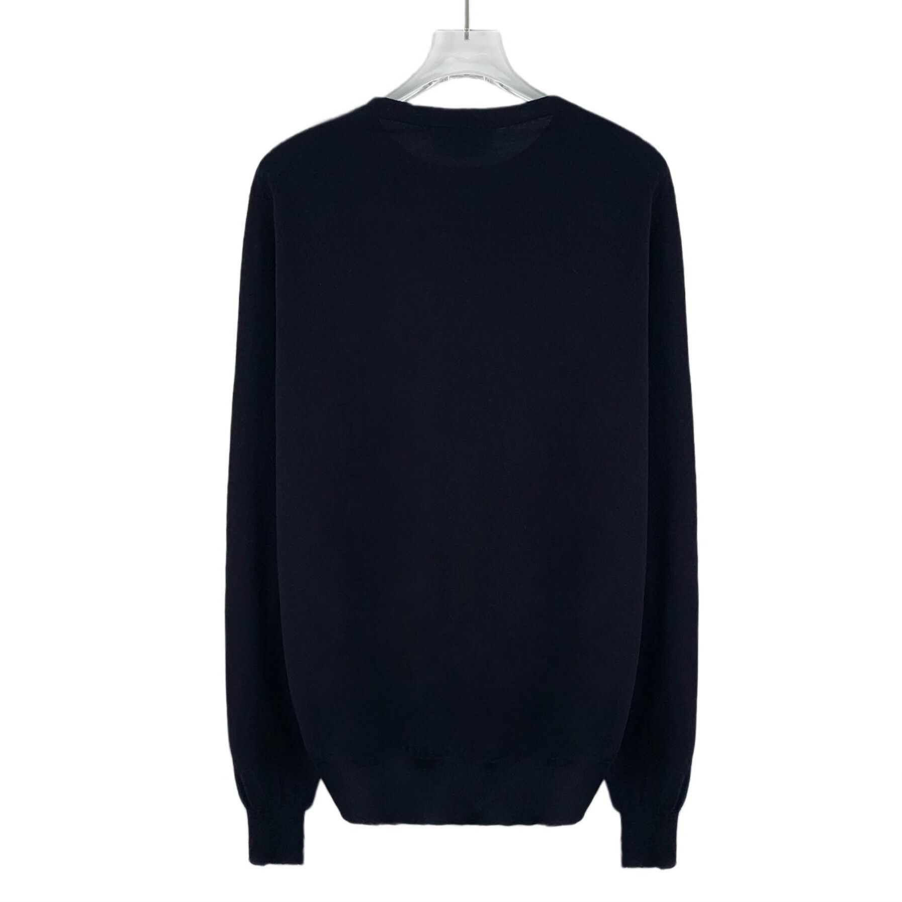 Hermes Hermes Leather Wool Blue Sweater S Women Size S / US 4 / IT 40 - 2 Thumbnail