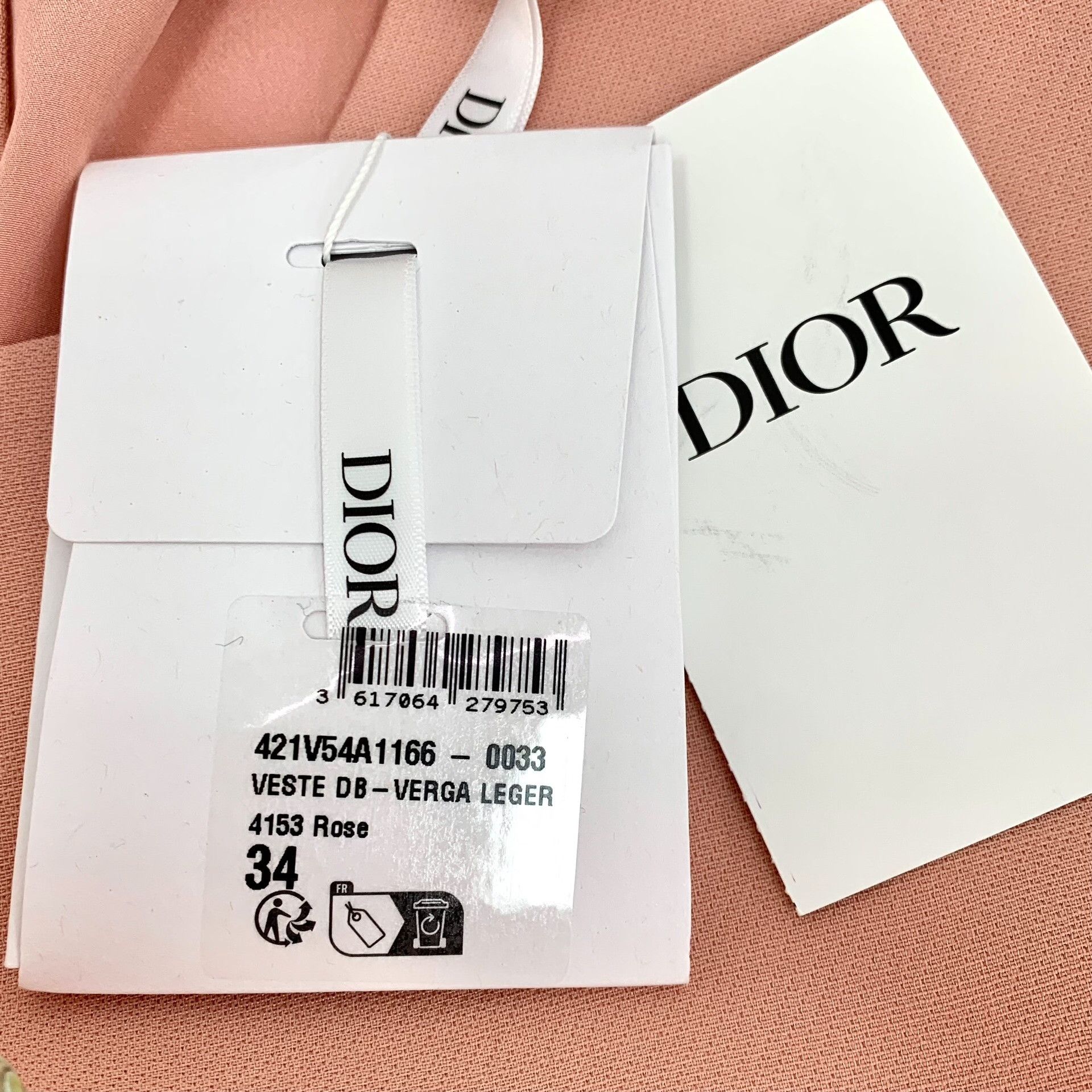 Dior Dior Pink Light Jacket 34 Men Size US XS / EU 42 / 0 - 7 Thumbnail