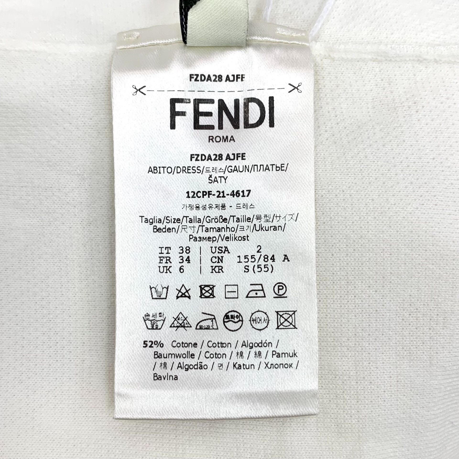 Fendi Fendi Cotton White Dress S Women Size S / US 4 / IT 40 - 8 Thumbnail