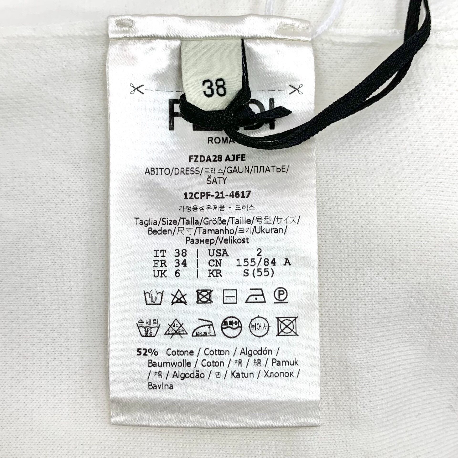 Fendi Fendi Cotton White Dress S Women Size S / US 4 / IT 40 - 7 Thumbnail