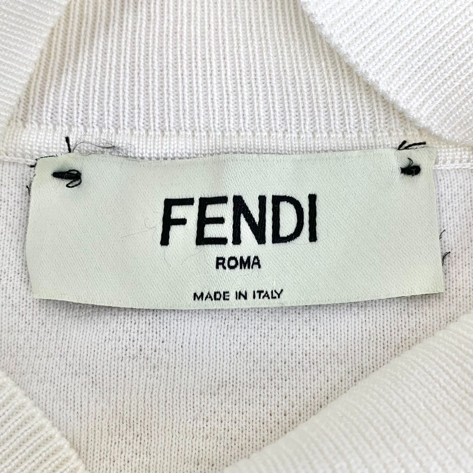 Fendi Fendi Cotton White Dress S Women Size S / US 4 / IT 40 - 5 Thumbnail