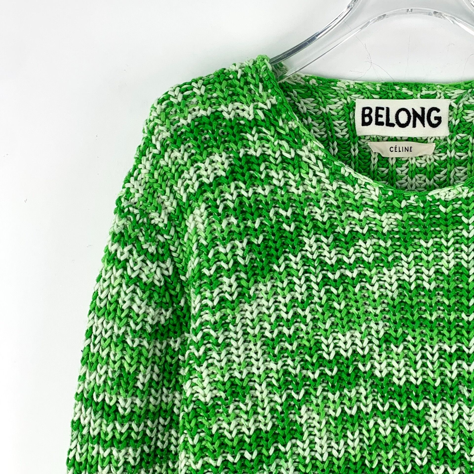 Celine Celine Knit Cotton Green Sweater M Women Size M / US 6-8 / IT 42-44 - 3 Thumbnail