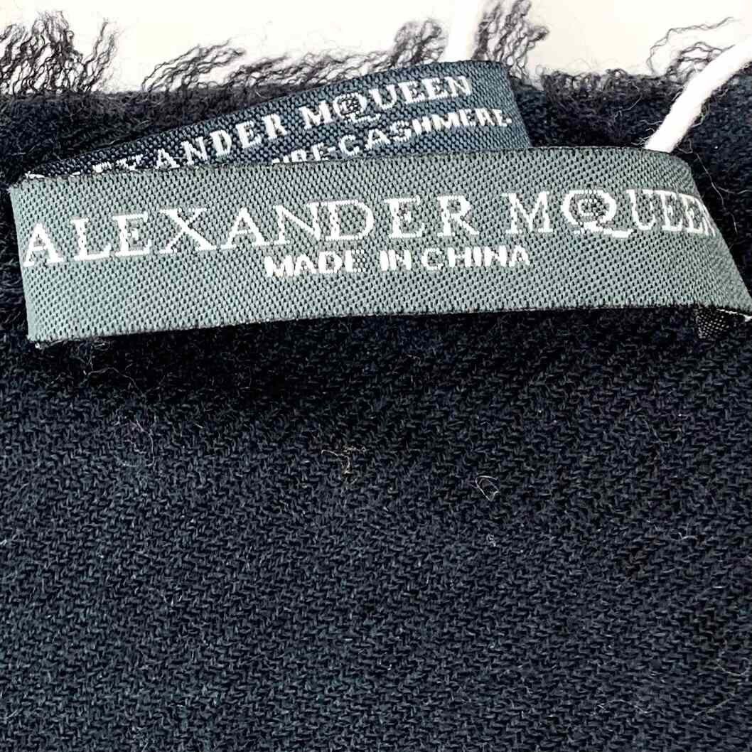Alexander McQueen Alexander McQueen Black Scarf M Men Size ONE SIZE - 7 Thumbnail