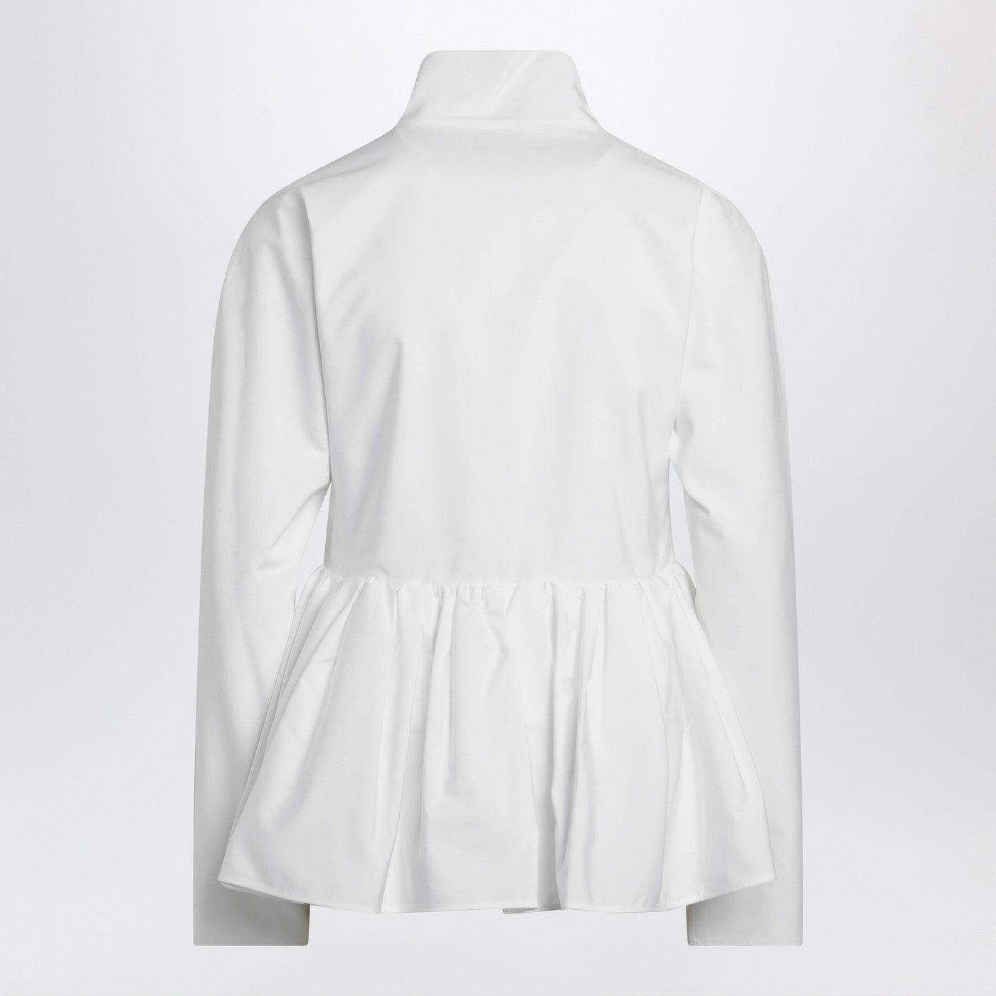 Alaia Alaia White Cotton Poplin Peplum Jacket Size M / US 6-8 / IT 42-44 - 2 Thumbnail