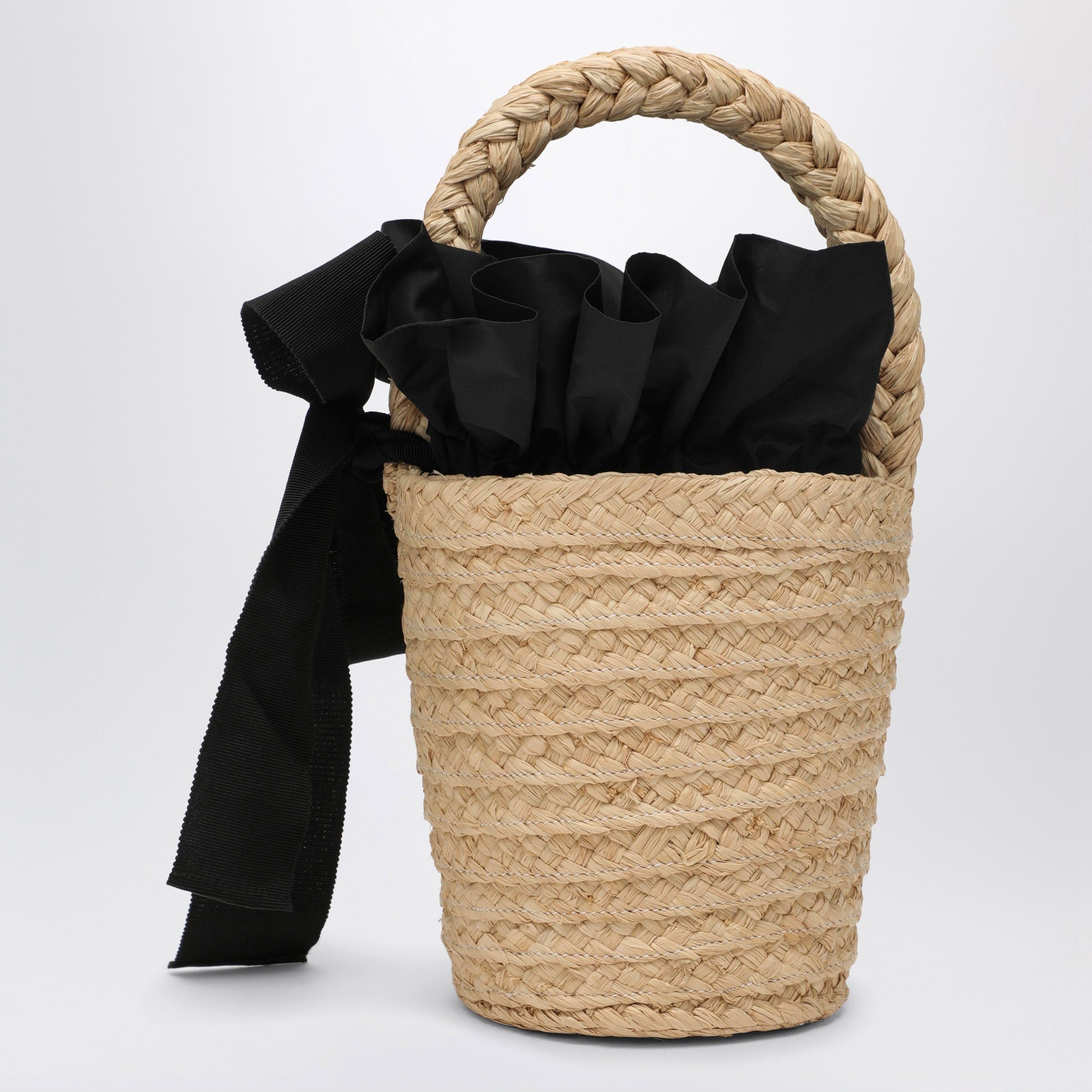 Patou Patou Vanilla Straw Bucket With Logo Size ONE SIZE - 2 Thumbnail