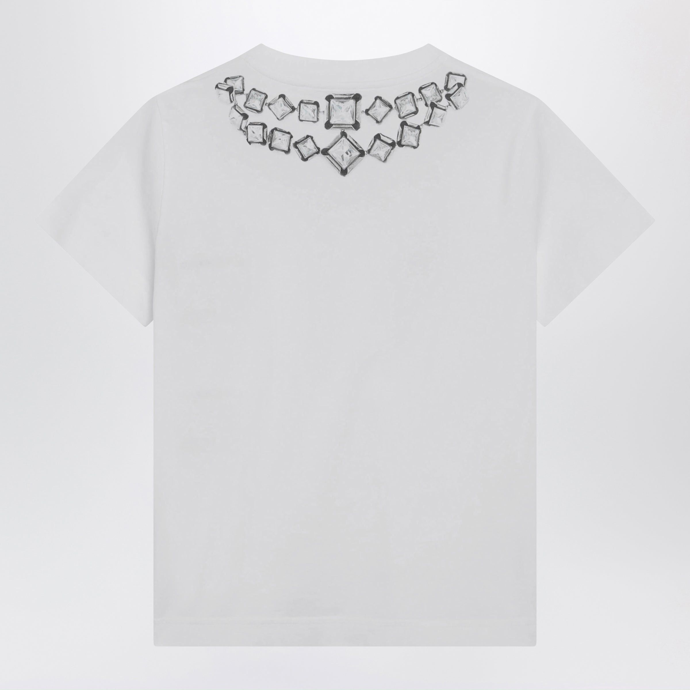 Givenchy Givenchy Deconstructed Crystals Cotton T-Shirt In White Size L / US 10 / IT 46 - 2 Thumbnail