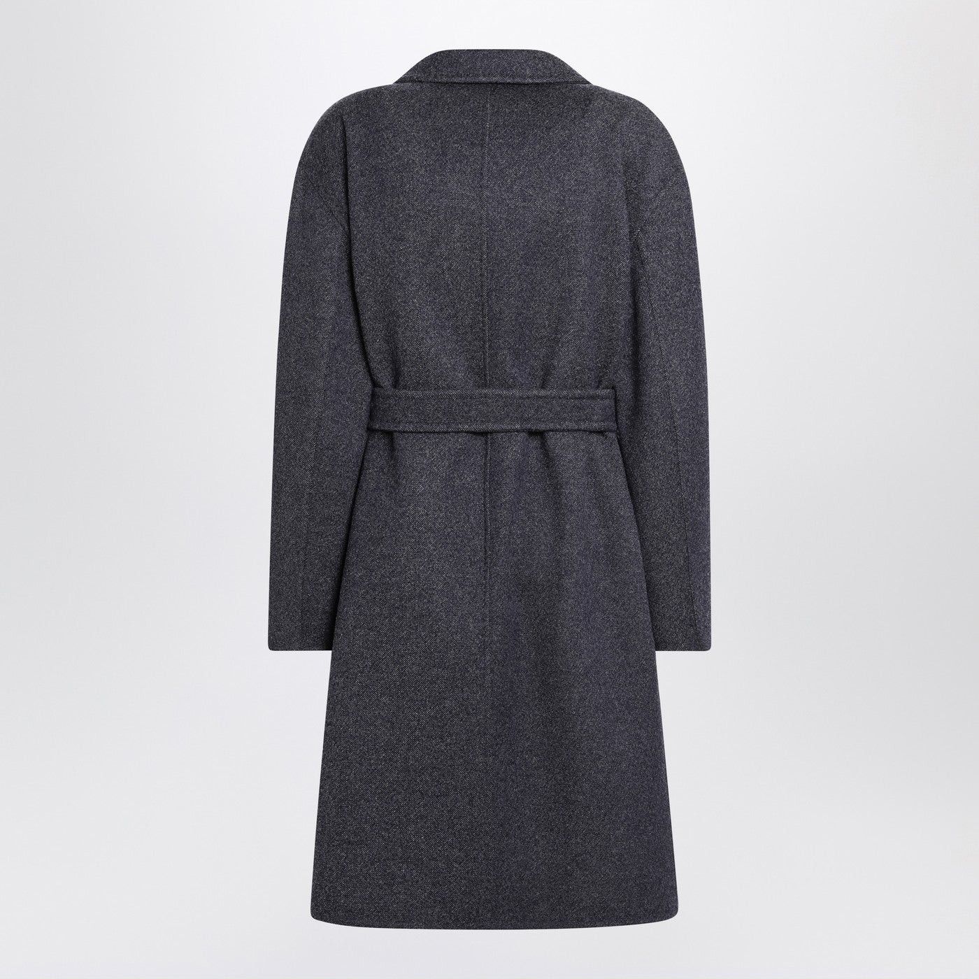 Max Mara Max Mara Blue Wool Coat With Denim Effect Size M / US 6-8 / IT 42-44 - 2 Thumbnail
