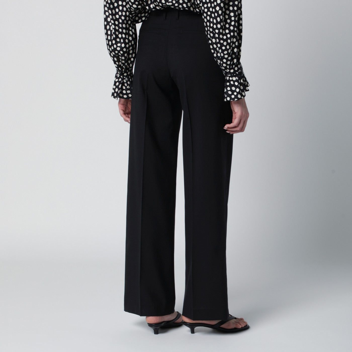 PT Torino Pt Torino Black Wool Trousers Size 27" / US 4 / IT 40 - 2 Thumbnail