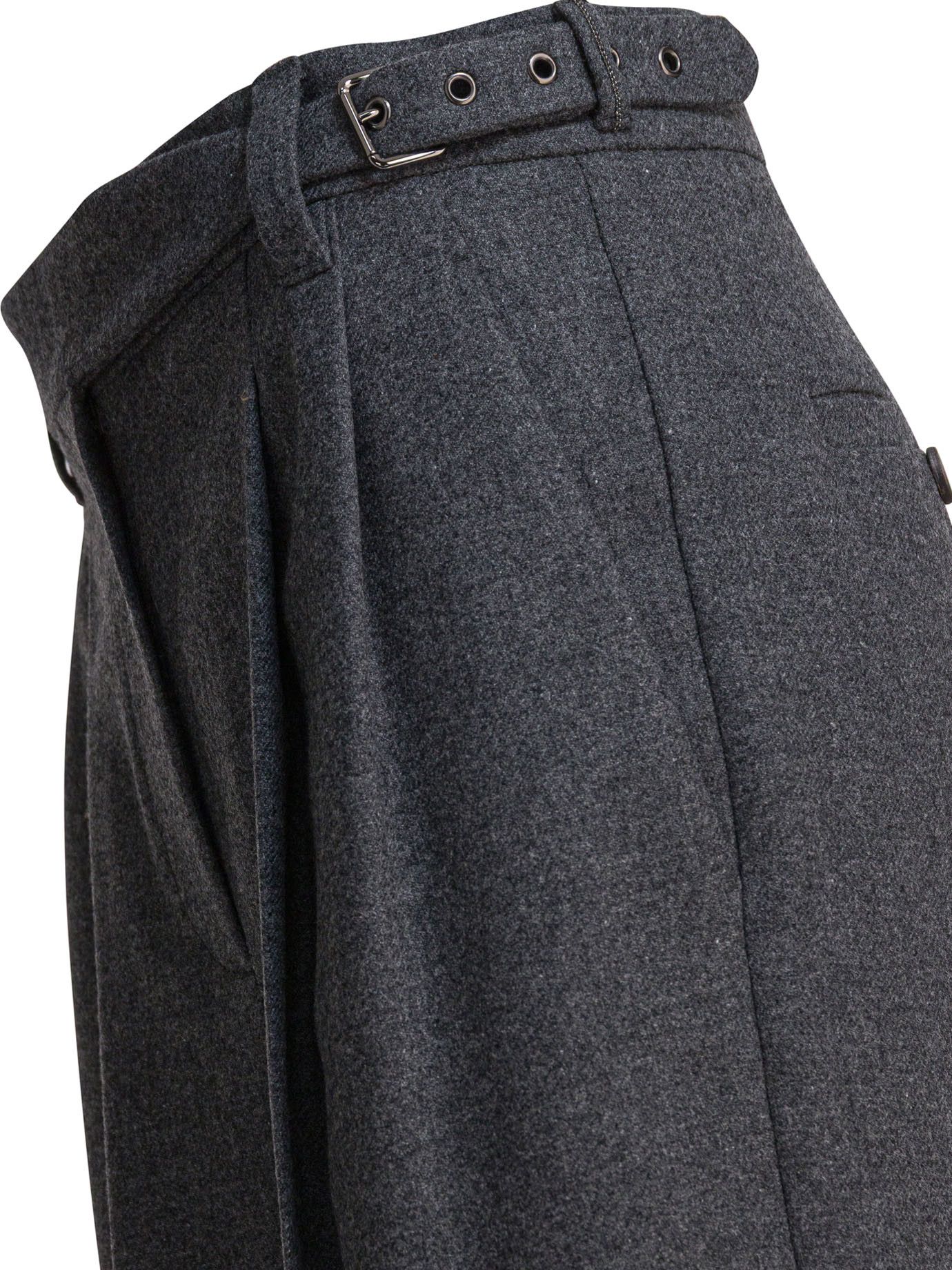 Brunello Cucinelli Wool Pants With Belt Size 30" / US 8 / IT 44 - 4 Thumbnail