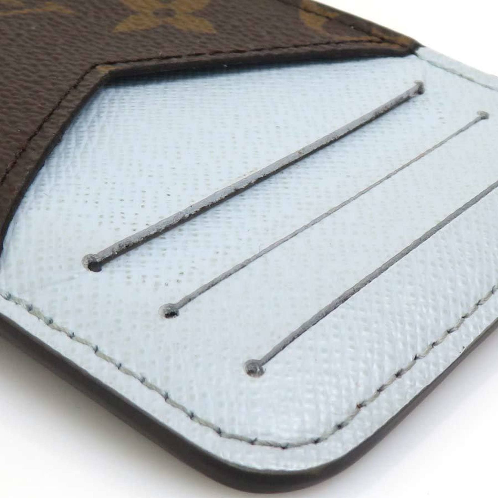 Louis Vuitton Louis Vuitton Wallet, Coin Purse, Business Card Holder, Case, Monogram Porte Carte Romy, Canvas, Brown x Light Blue, Men's and Women's, M83602, Free Shipping, 56620i Size ONE SIZE - 10 Thumbnail