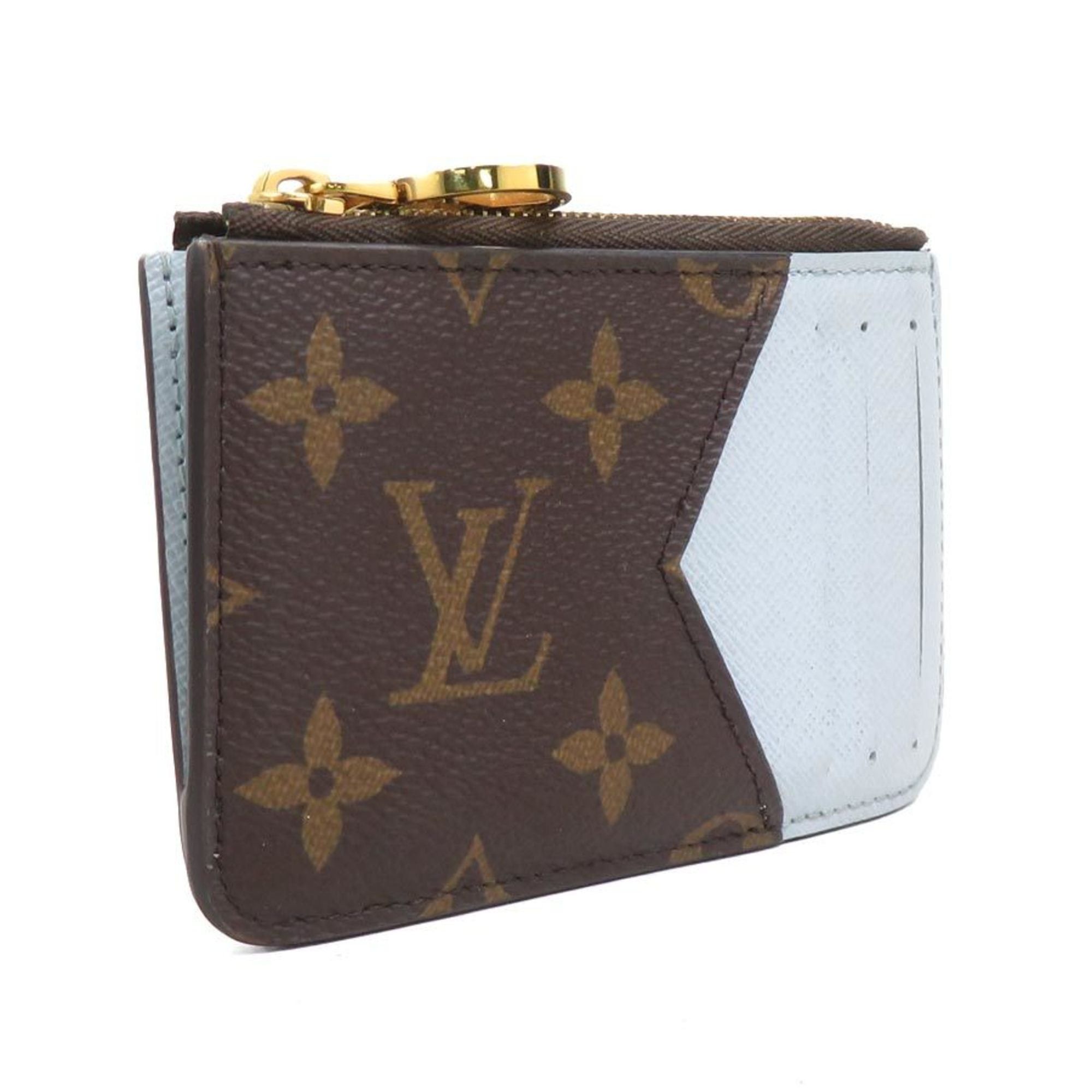 Louis Vuitton Louis Vuitton Wallet, Coin Purse, Business Card Holder, Case, Monogram Porte Carte Romy, Canvas, Brown x Light Blue, Men's and Women's, M83602, Free Shipping, 56620i Size ONE SIZE - 2 Thumbnail