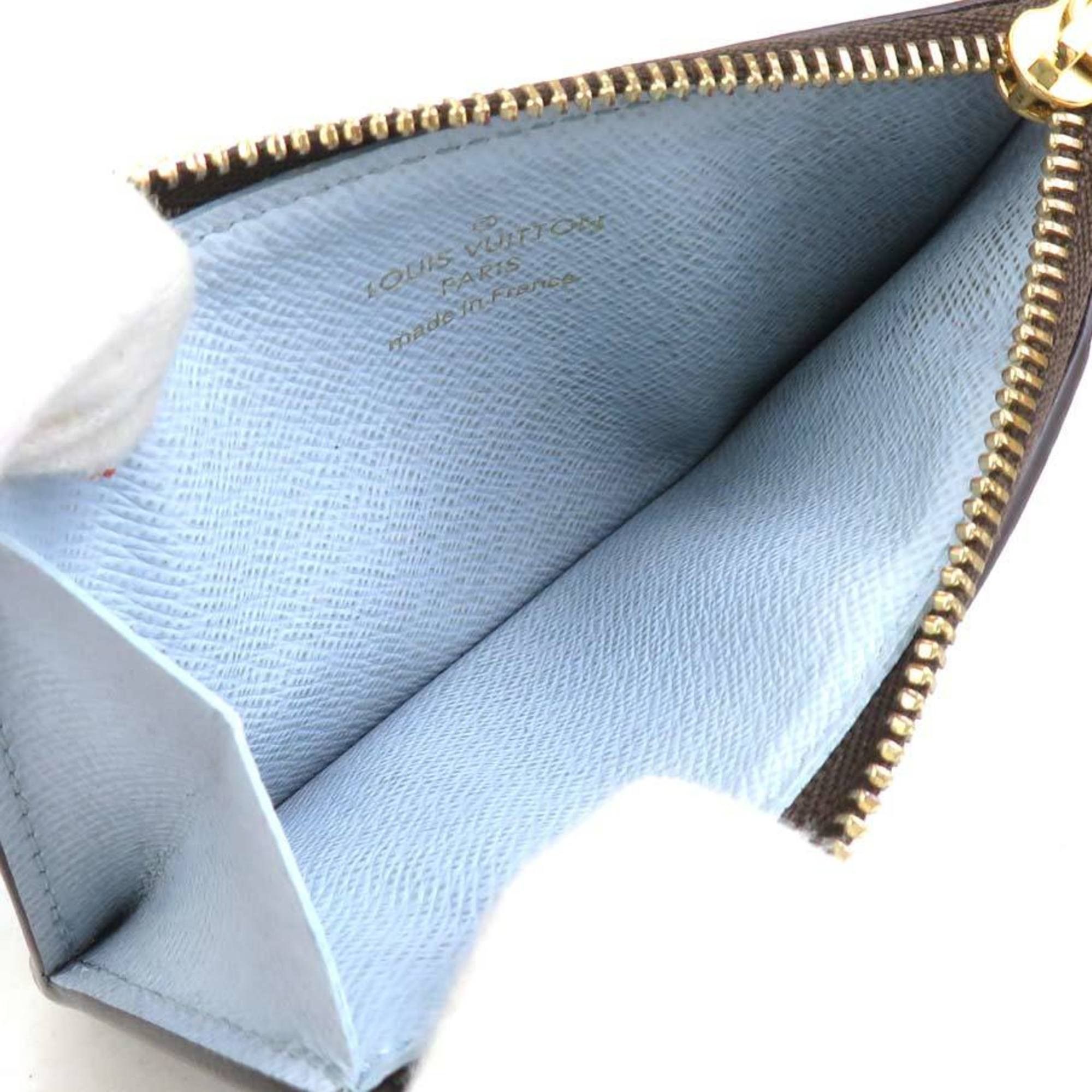 Louis Vuitton Louis Vuitton Wallet, Coin Purse, Business Card Holder, Case, Monogram Porte Carte Romy, Canvas, Brown x Light Blue, Men's and Women's, M83602, Free Shipping, 56620i Size ONE SIZE - 6 Thumbnail