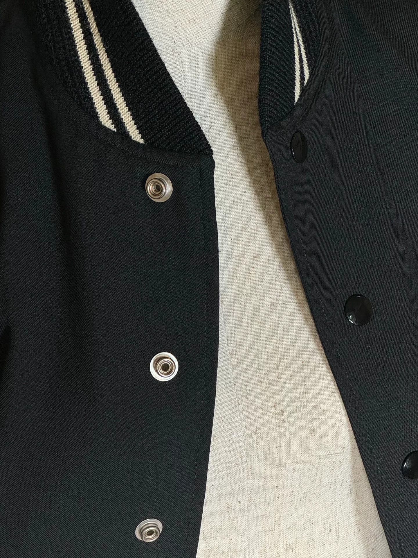 Saint Laurent Paris Saint Laurent SLP Black Varsity Jacket Size US S / EU 44-46 / 1 - 7 Thumbnail