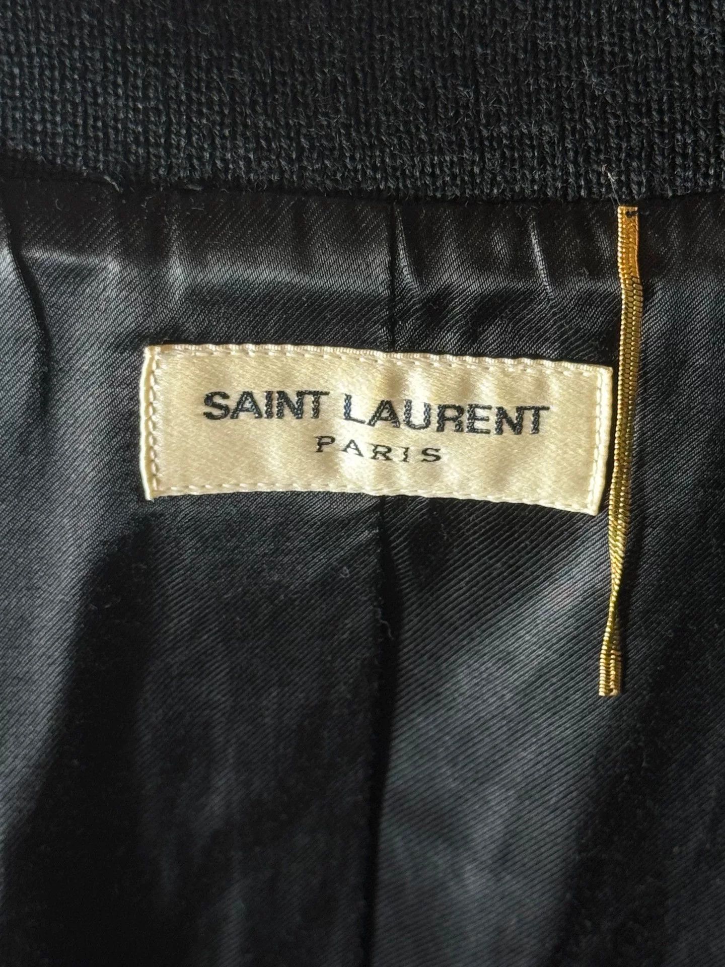 Saint Laurent Paris Saint Laurent SLP Black Varsity Jacket Size US S / EU 44-46 / 1 - 8 Thumbnail
