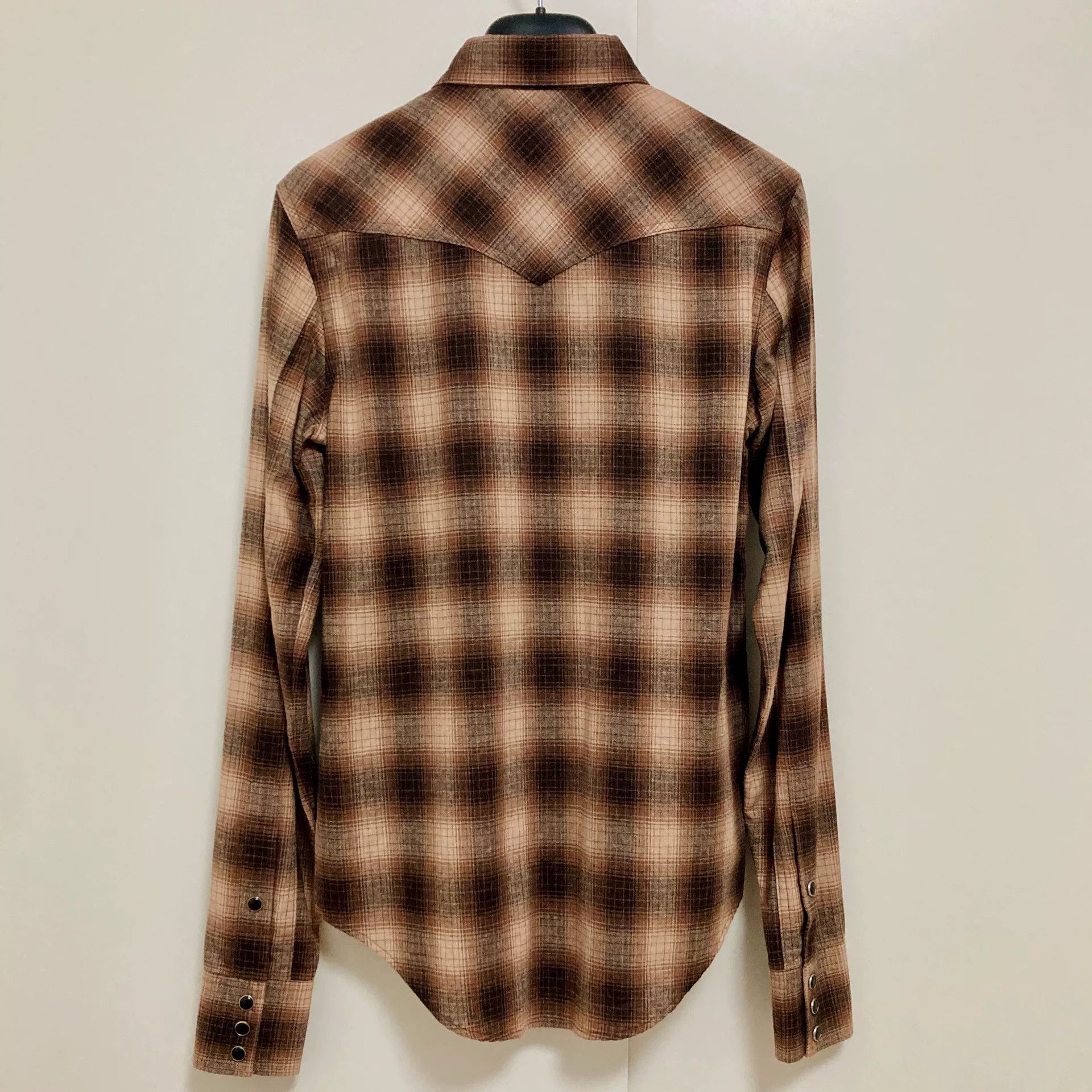 Saint Laurent Paris Saint Laurent Hedi Slimane 2015 Wool Plaid Shirt Size US S / EU 44-46 / 1 - 2 Thumbnail