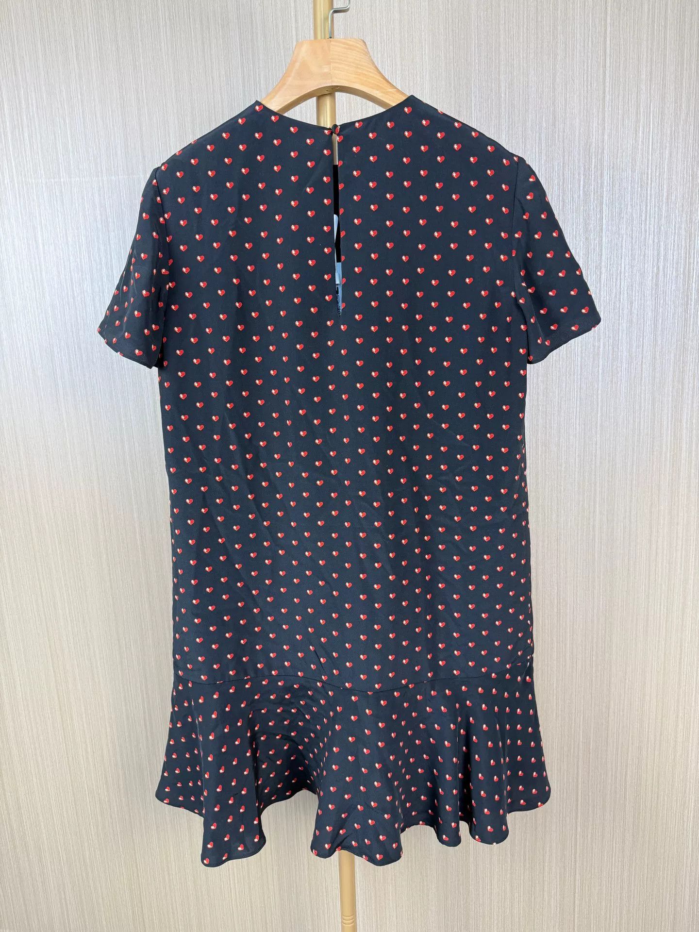 Saint Laurent Paris Saint Laurent Silk Heart Pattern Dress Size S / US 4 / IT 40 - 2 Thumbnail