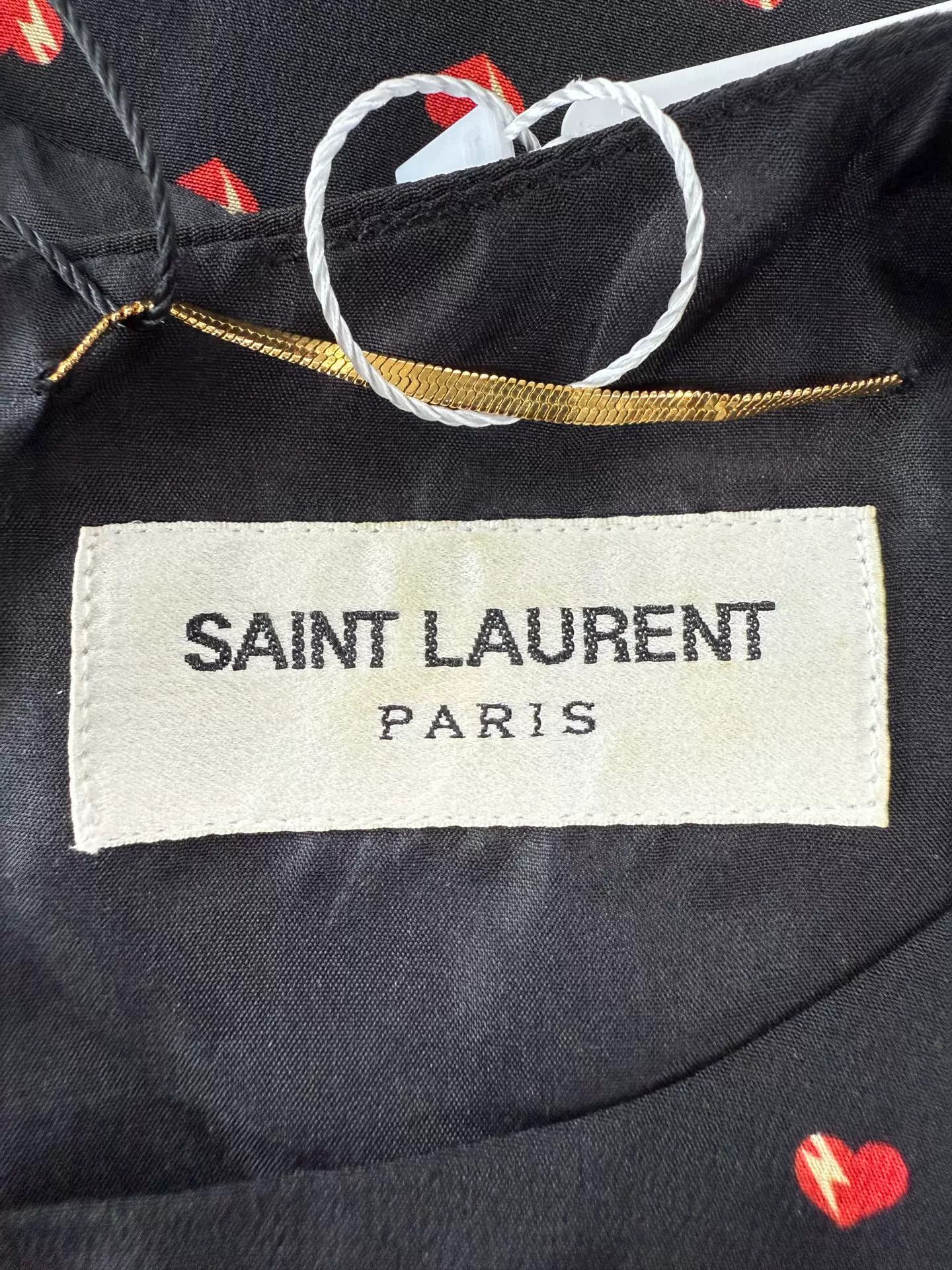 Saint Laurent Paris Saint Laurent Silk Heart Pattern Dress Size S / US 4 / IT 40 - 3 Thumbnail