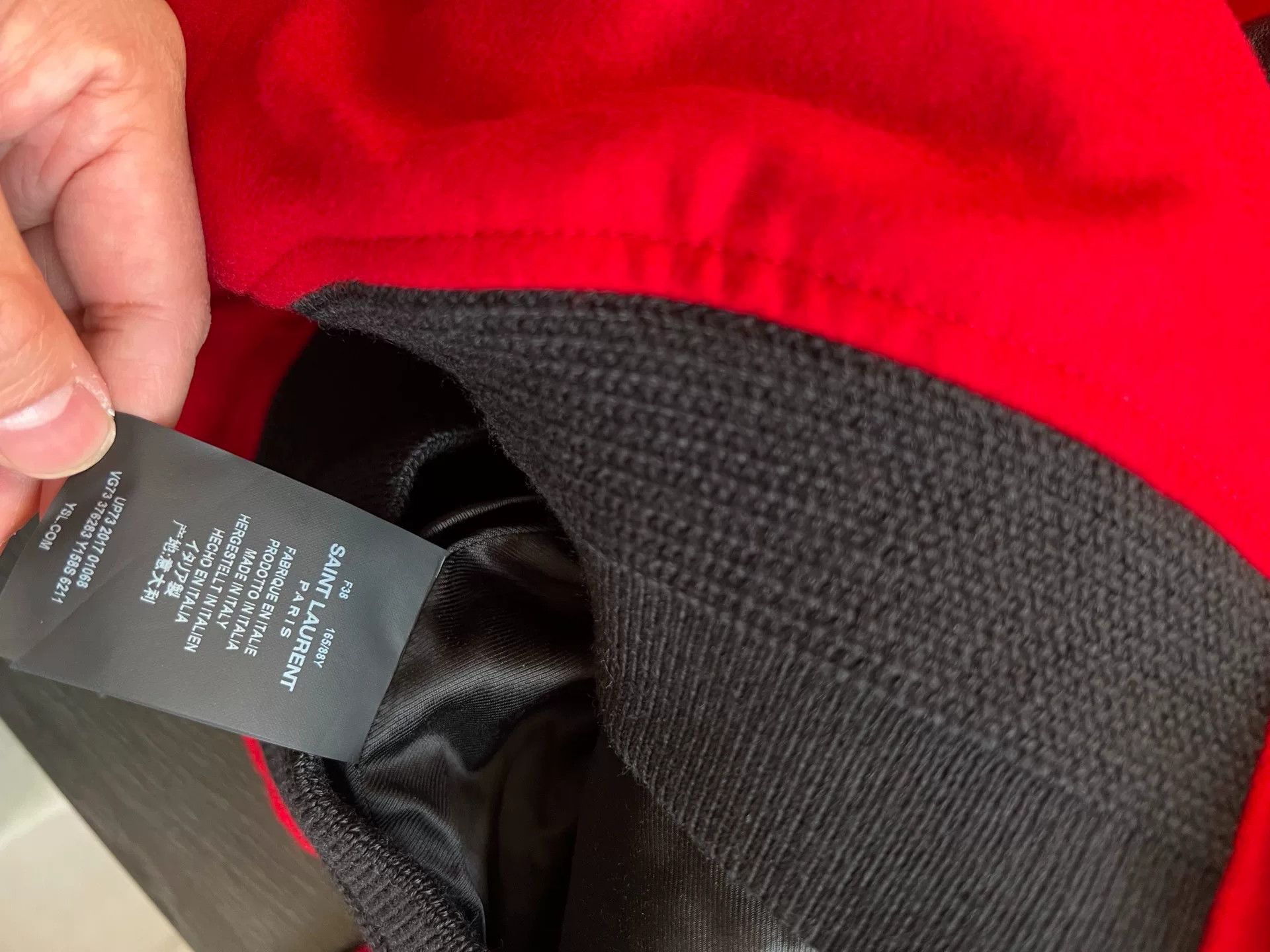 Saint Laurent Paris Saint Laurent Red Wool Teddy Jacket Size S / US 4 / IT 40 - 4 Thumbnail