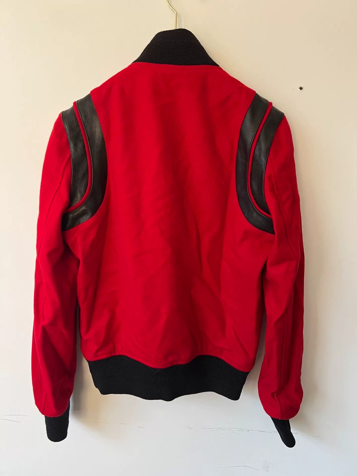 Saint Laurent Paris Saint Laurent Red Wool Teddy Jacket Size S / US 4 / IT 40 - 2 Thumbnail