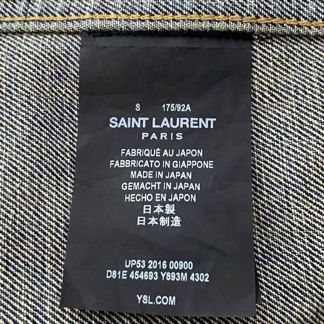 Saint Laurent Paris Saint Laurent Limited Shark Denim Jacket Size US S / EU 44-46 / 1 - 4 Thumbnail