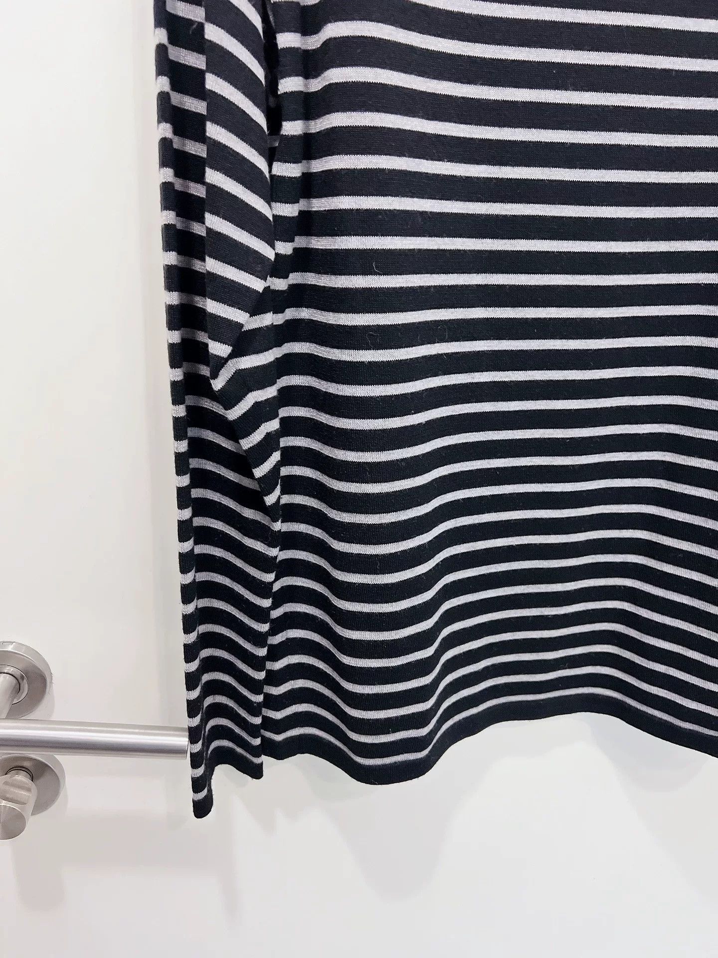 Saint Laurent Paris Saint Laurent Black White Striped Knit Top Size S / US 4 / IT 40 - 4 Thumbnail