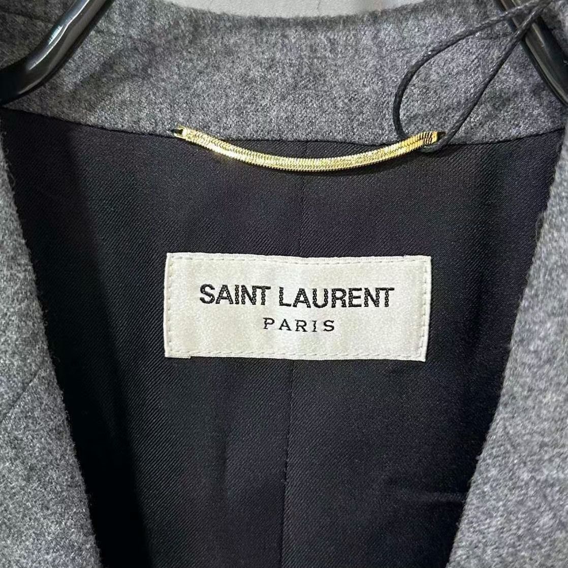 Saint Laurent Paris Saint Laurent Gray Double-Breasted Blazer Size XS / US 0-2 / IT 36-38 - 4 Thumbnail