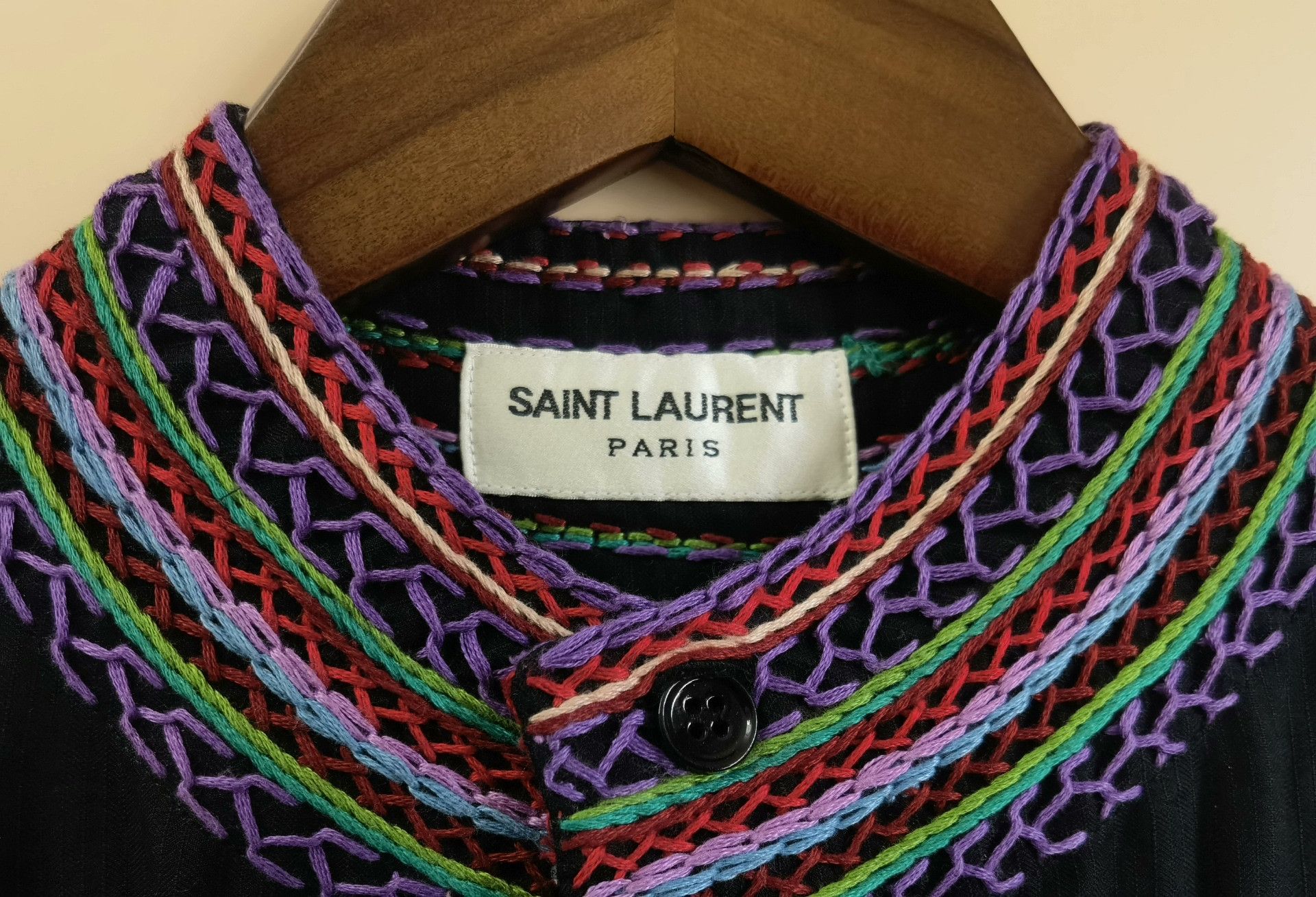 Saint Laurent Paris Saint Laurent 2015 SS Embroidered Shirt Size US M / EU 48-50 / 2 - 3 Thumbnail