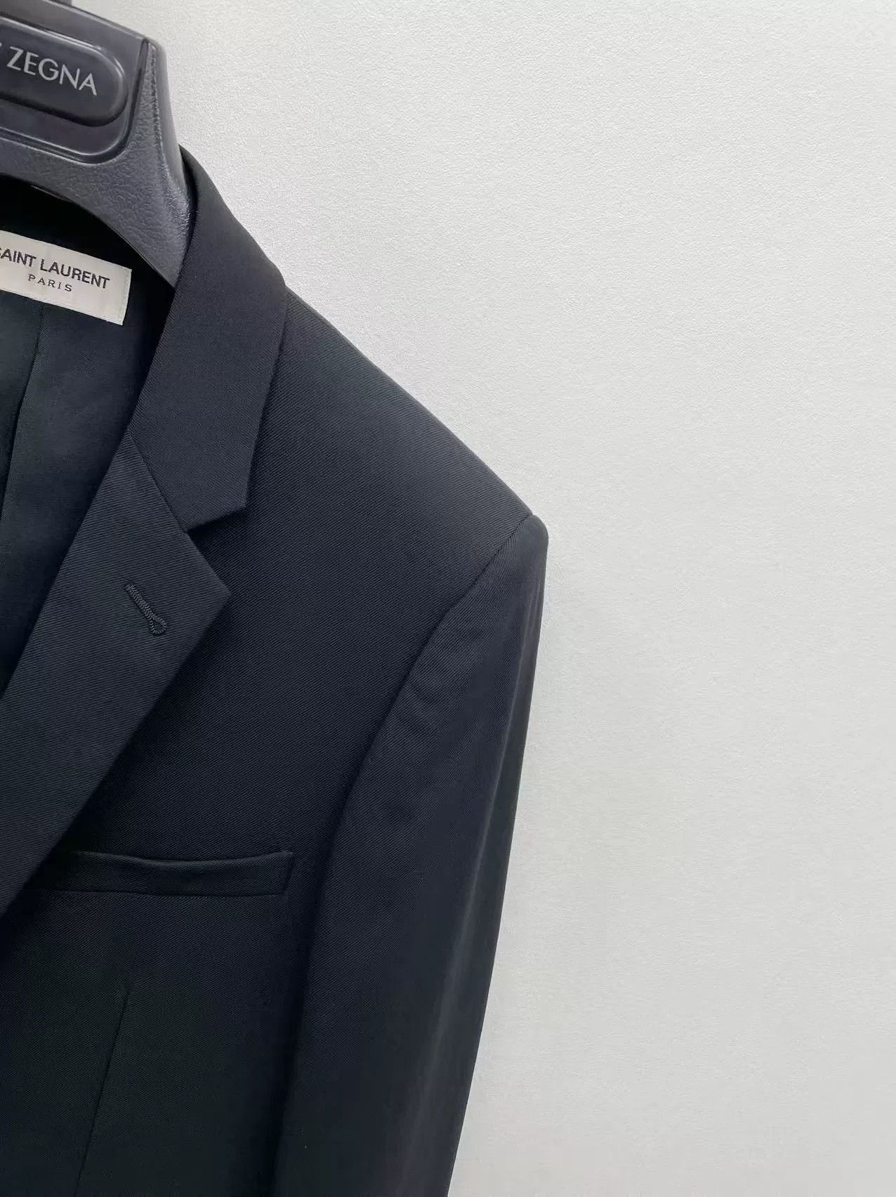 Saint Laurent Paris Saint Laurent Black Wool Blazer Size US L / EU 52-54 / 3 - 3 Thumbnail