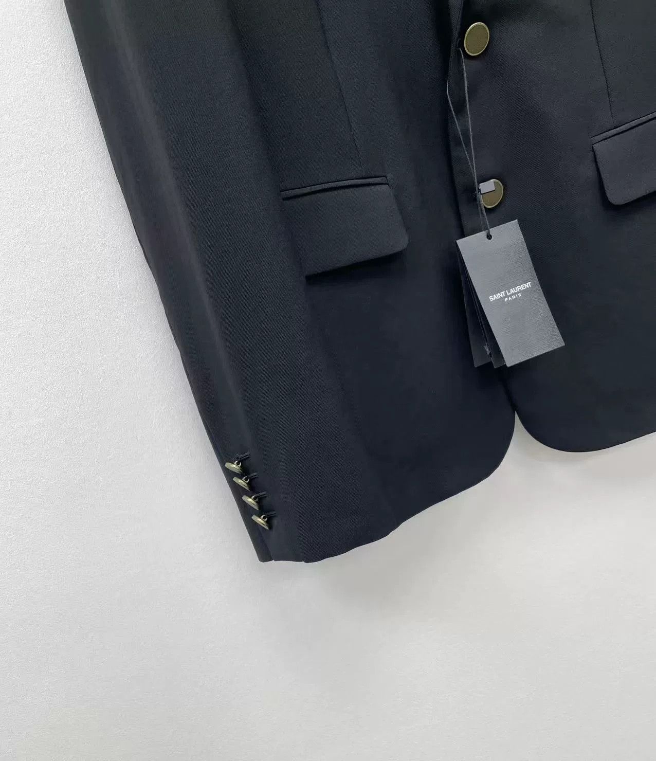 Saint Laurent Paris Saint Laurent Black Wool Blazer Size US L / EU 52-54 / 3 - 2 Thumbnail